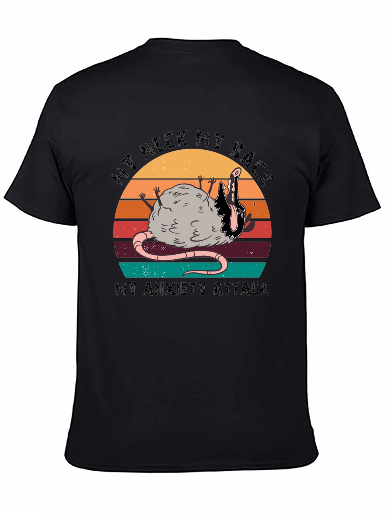 My Neck My Back Opossum Black T-Shirt
