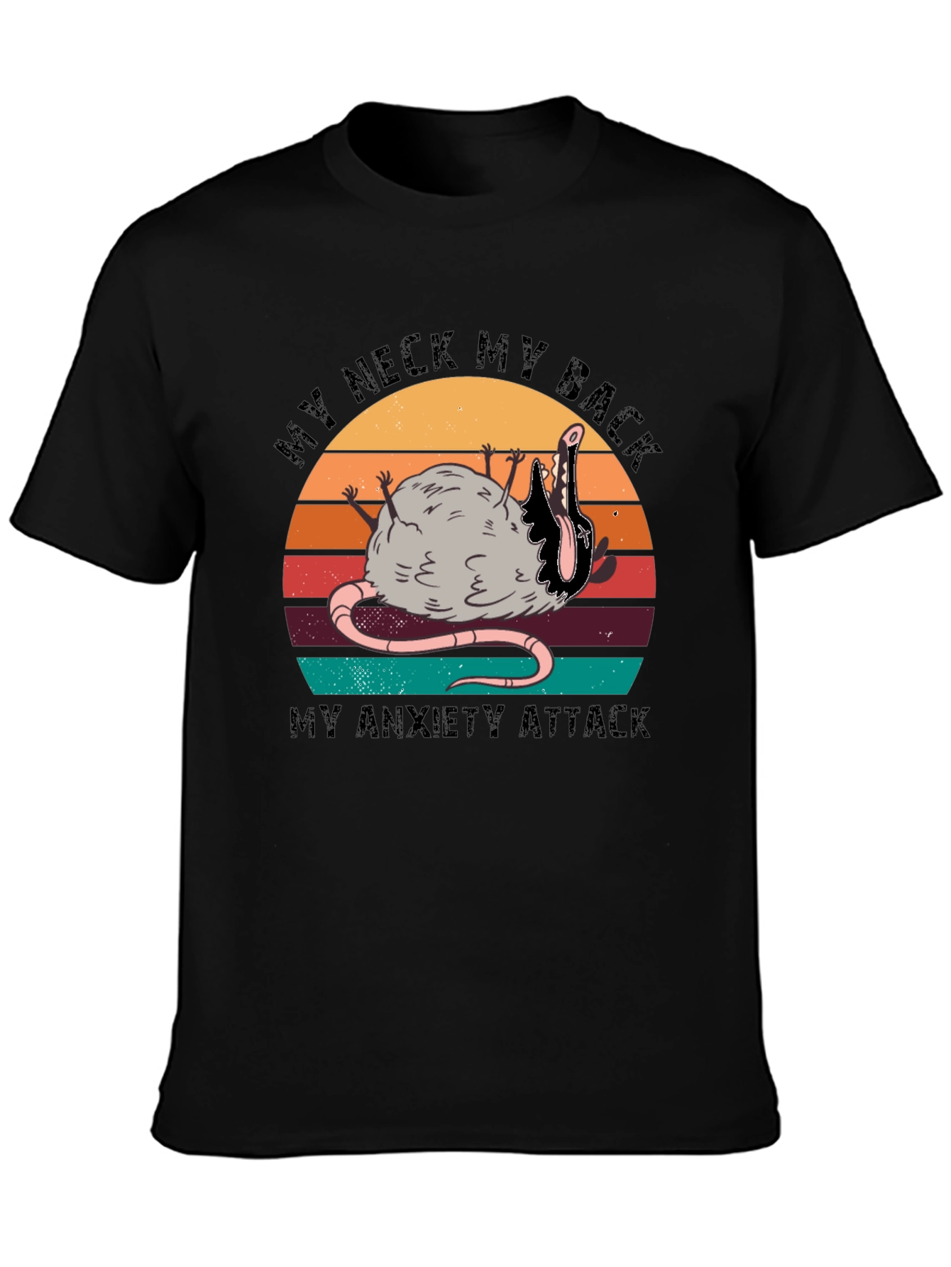 My Neck My Back Opossum Black T-Shirt