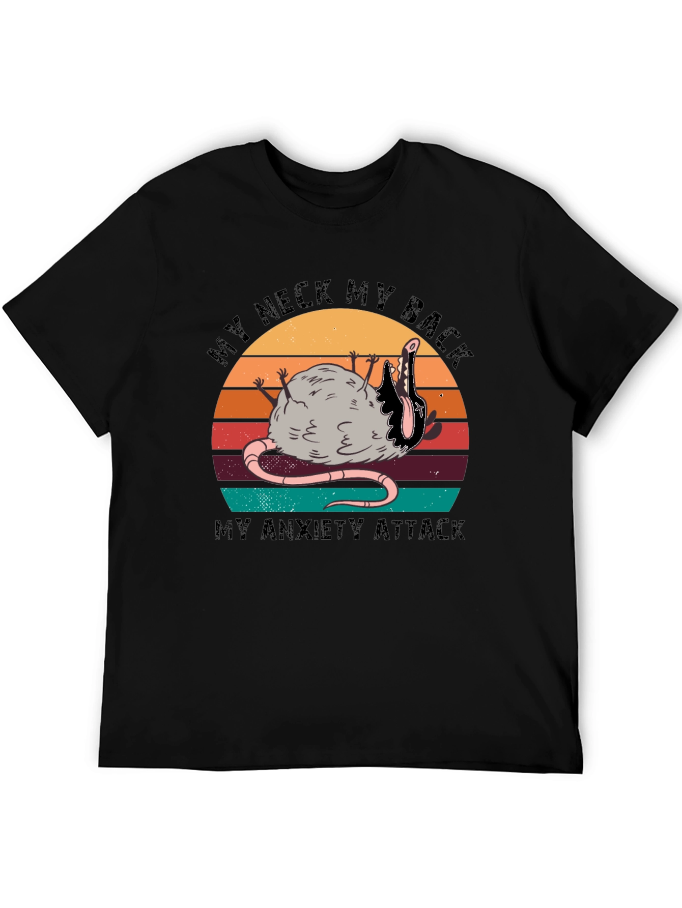My Neck My Back Opossum Black T-Shirt