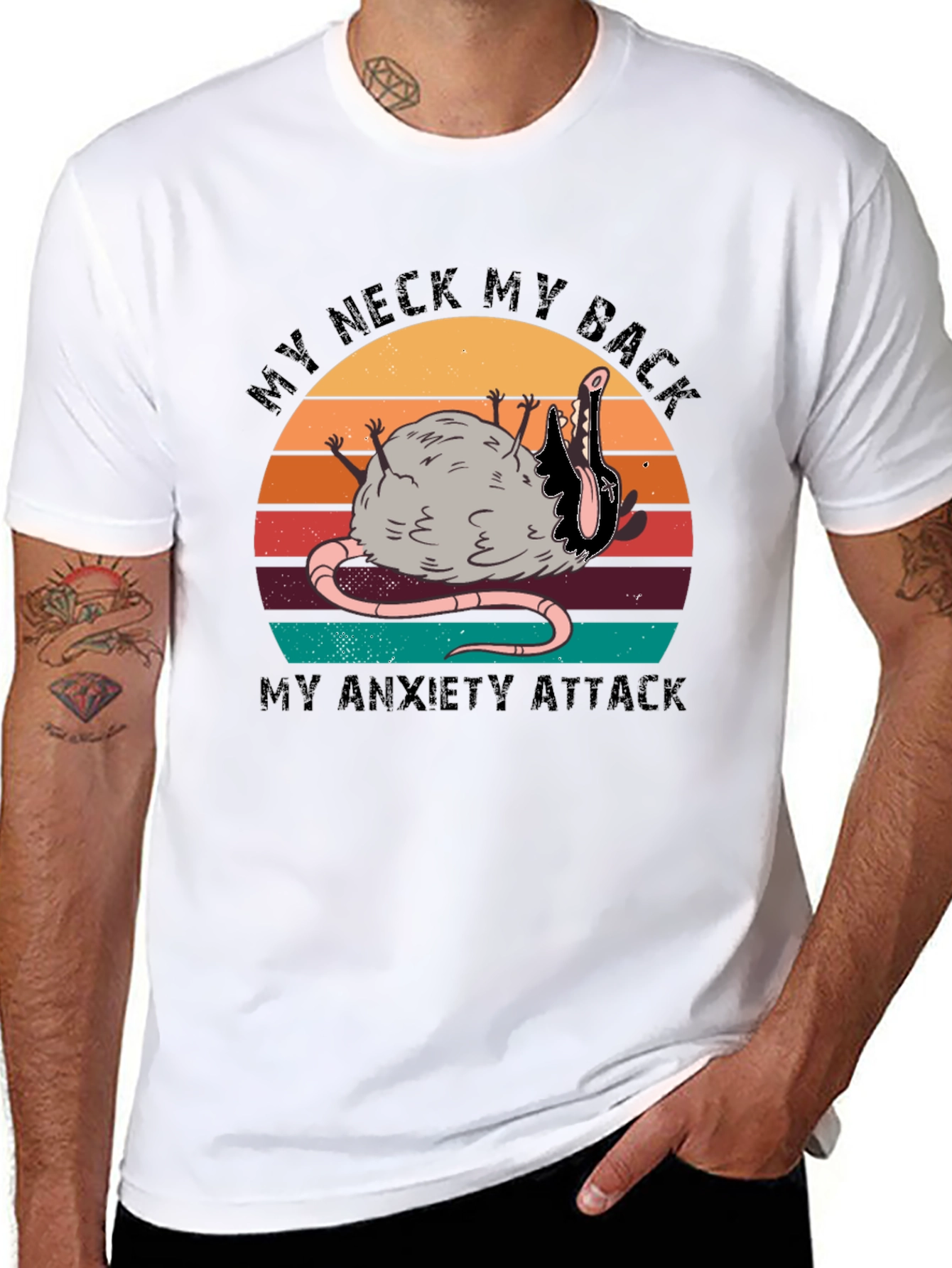 My Neck My Back Opossum Black T-Shirt