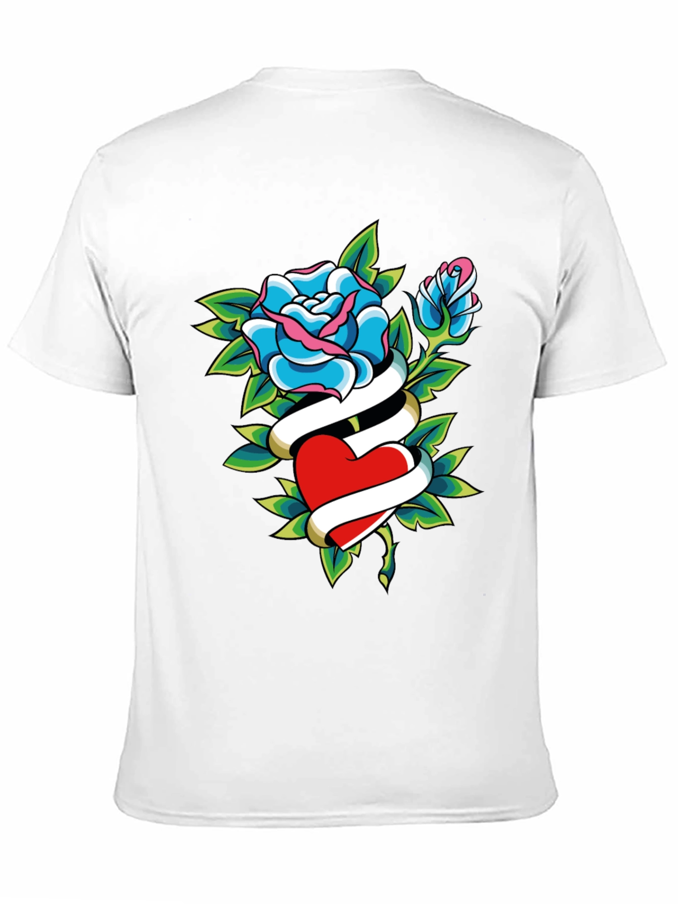 Rose Heart Tattoo Graphic T-Shirt