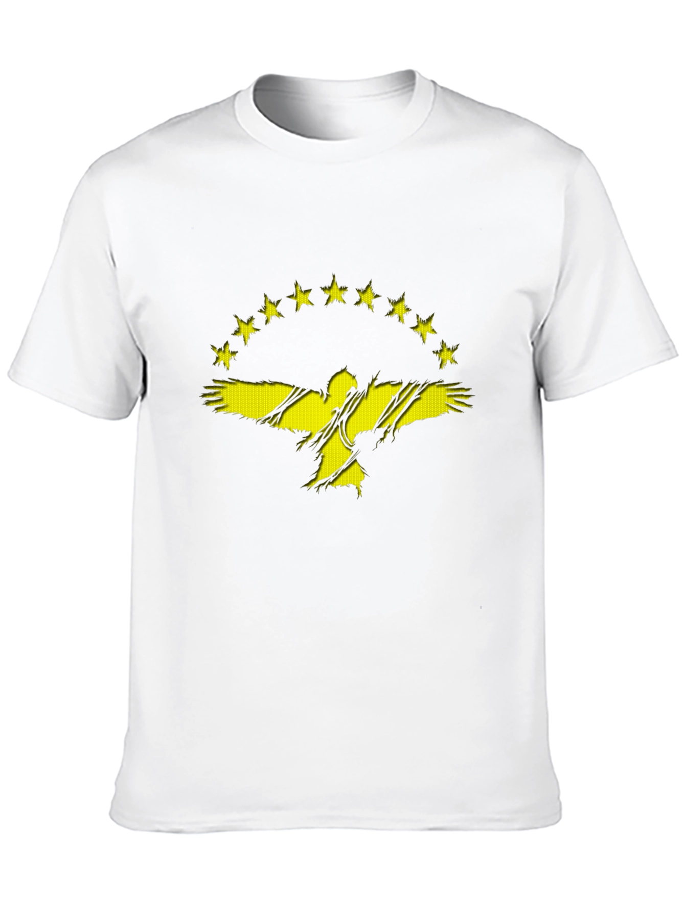 Distressed Eagle & Stars Graphic T-Shirt