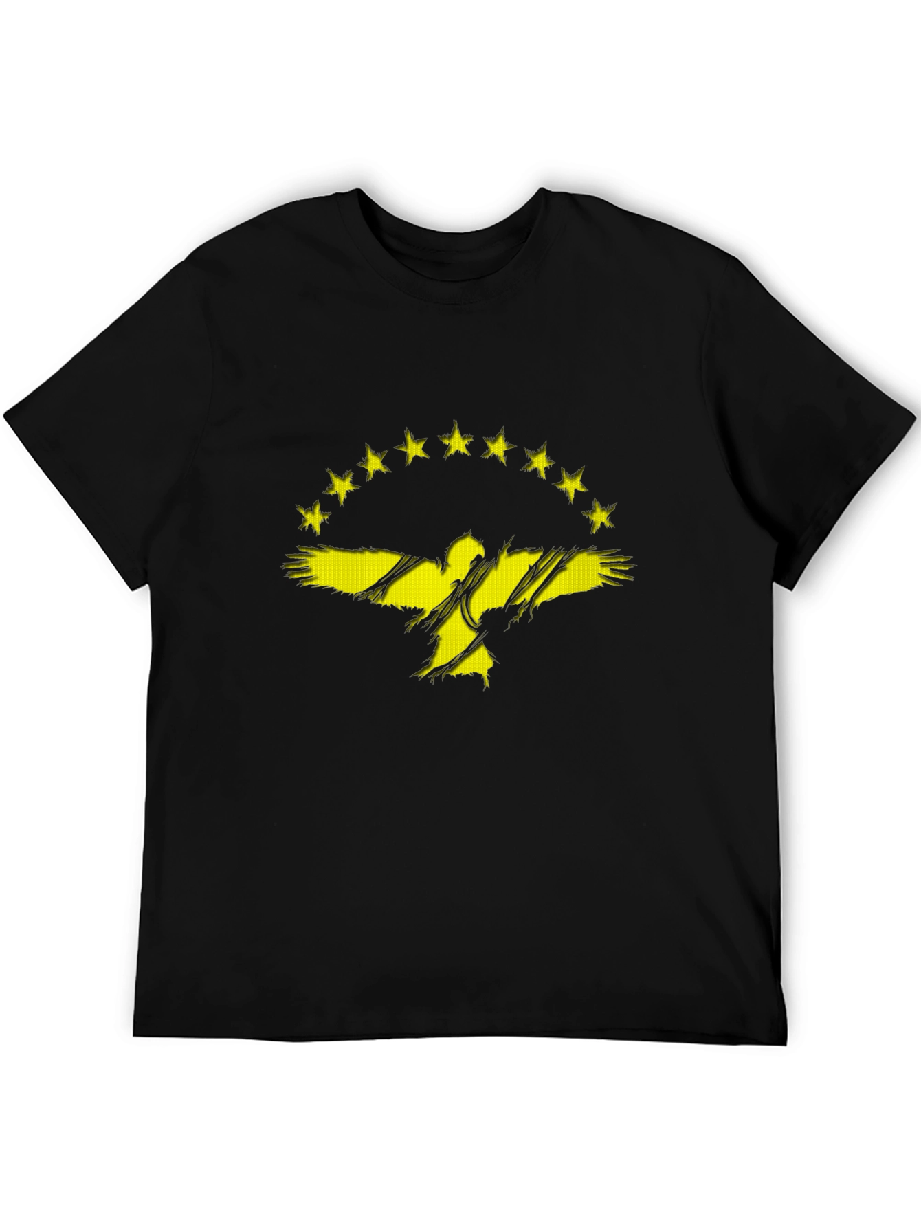 Distressed Eagle & Stars Graphic T-Shirt