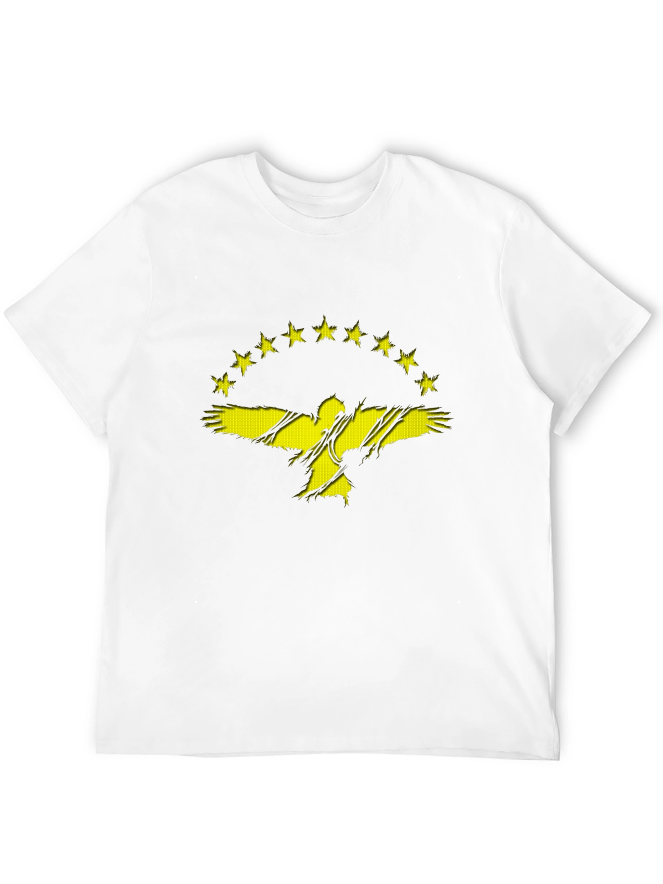 Distressed Eagle & Stars Graphic T-Shirt