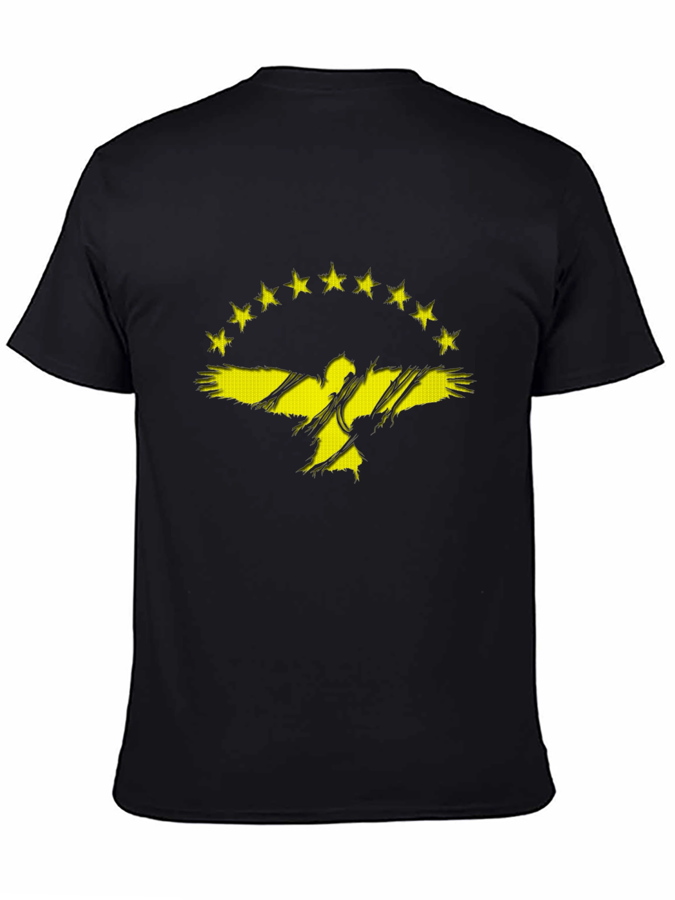 Distressed Eagle & Stars Graphic T-Shirt