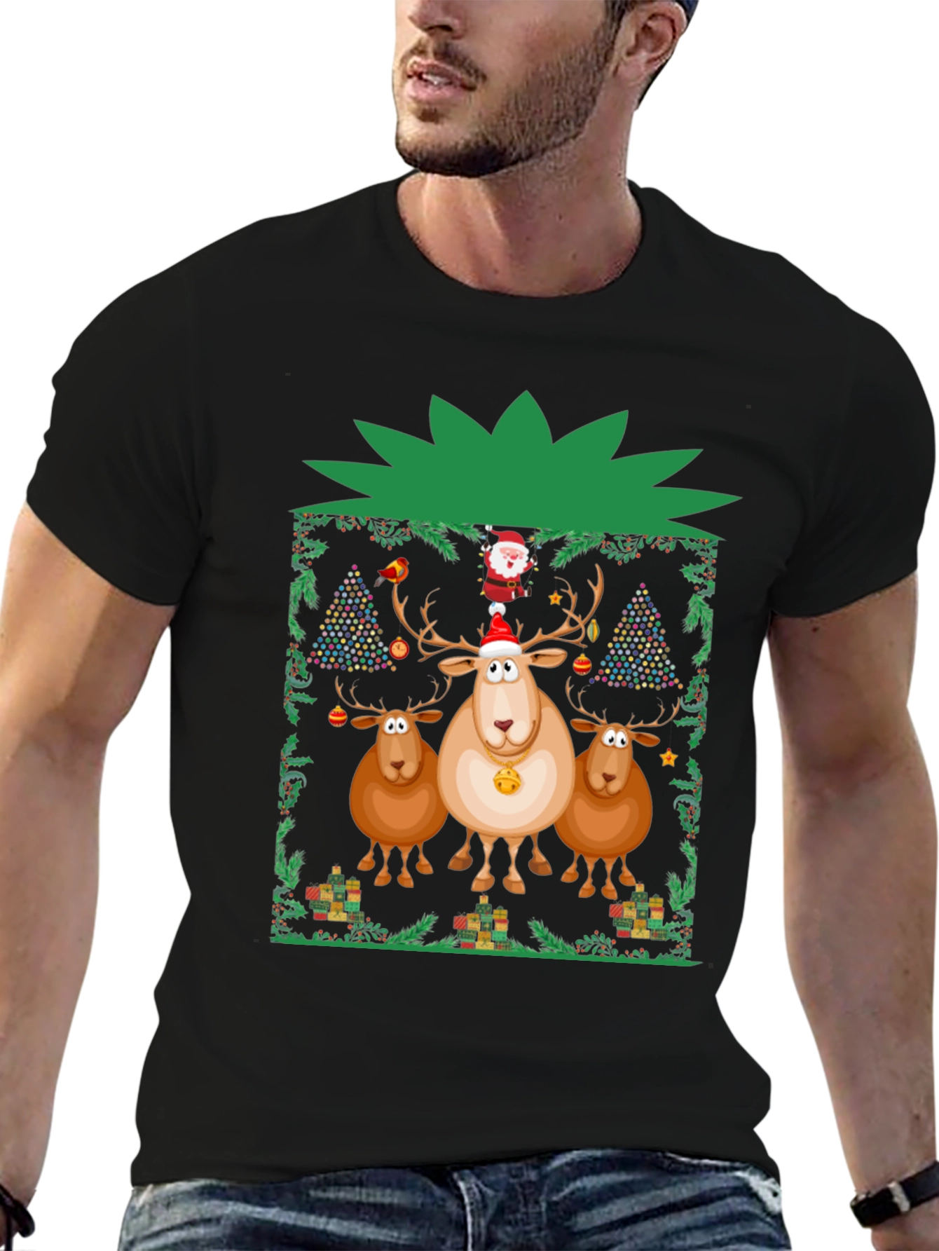 Festive Reindeer Christmas T-Shirt