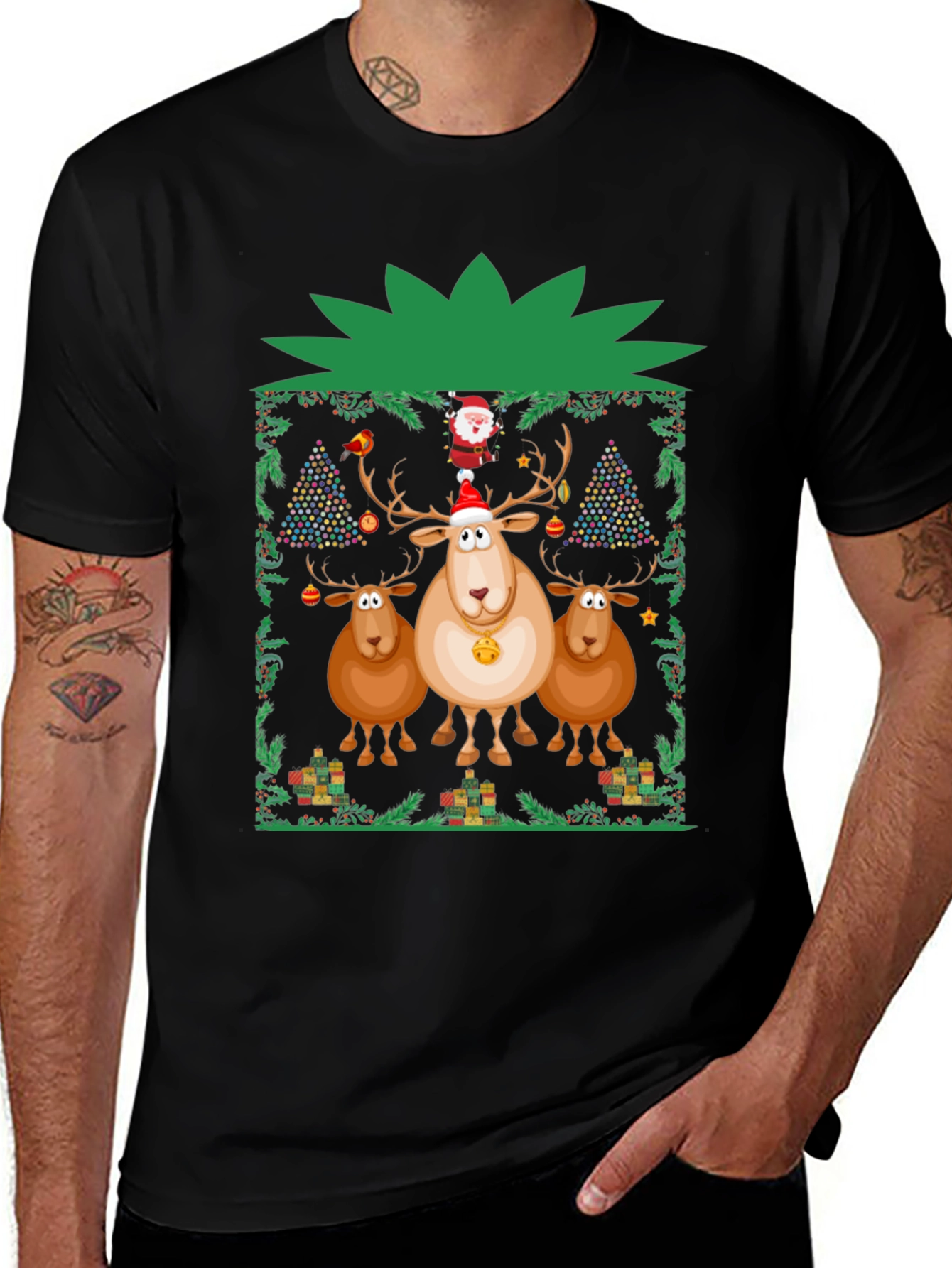 Festive Reindeer Christmas T-Shirt