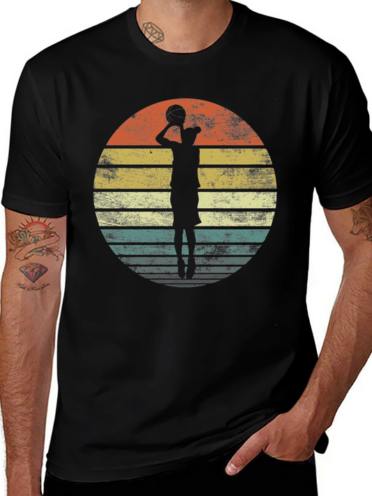 Retro Basketball Player Graphic T-Shirt