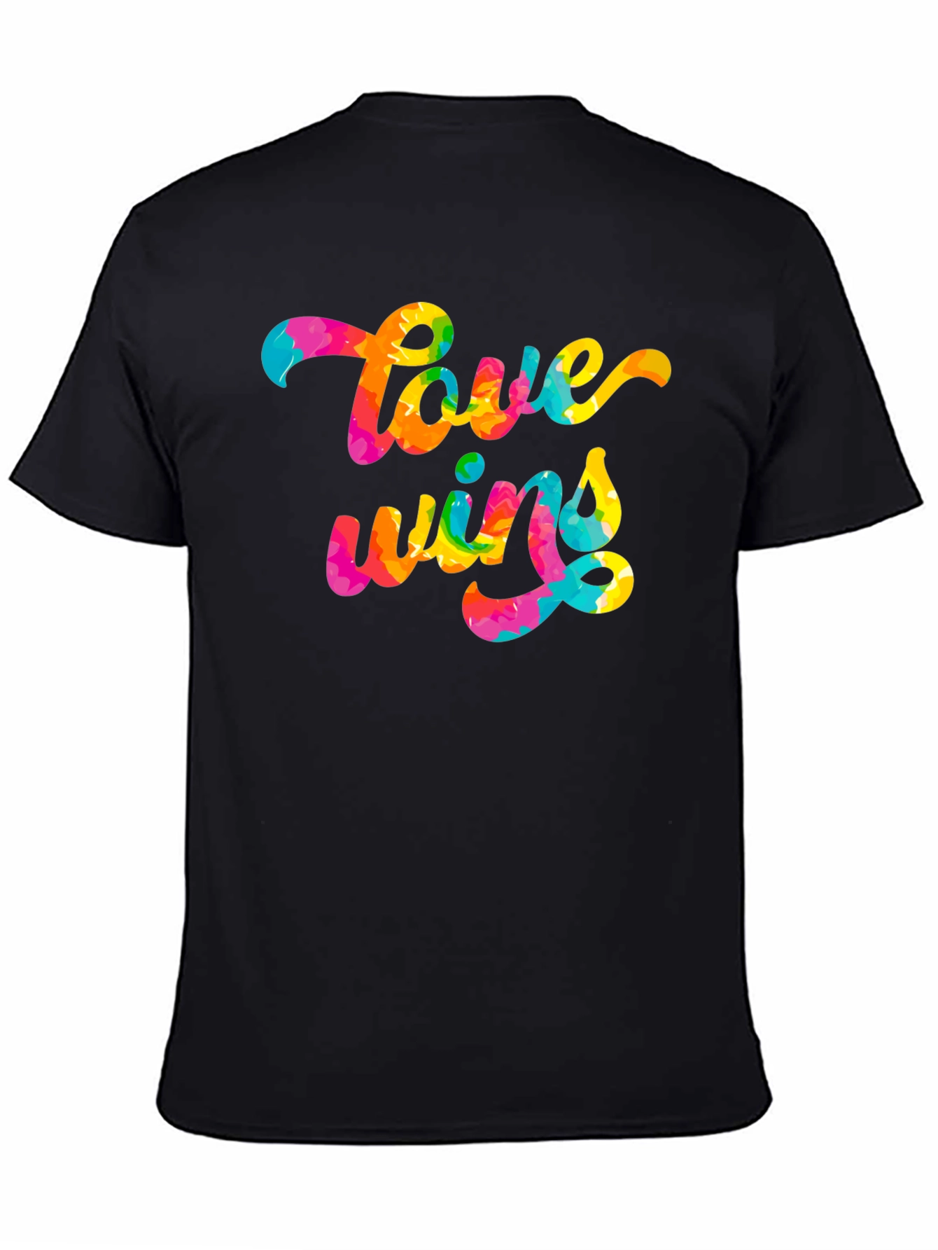 Love Wins Tie Dye Graphic Tee - Black