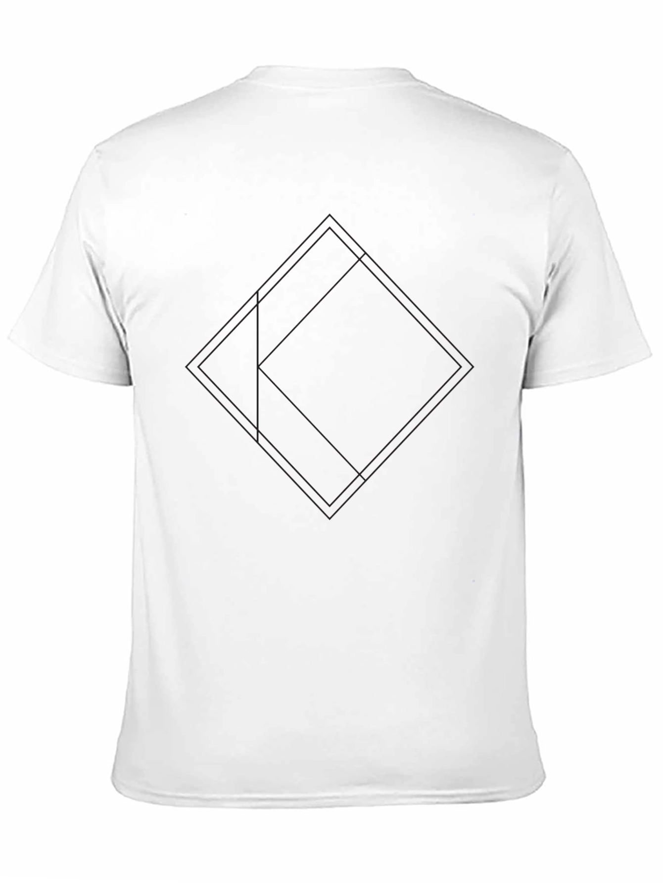 Mens Black Geometric Graphic T-Shirt