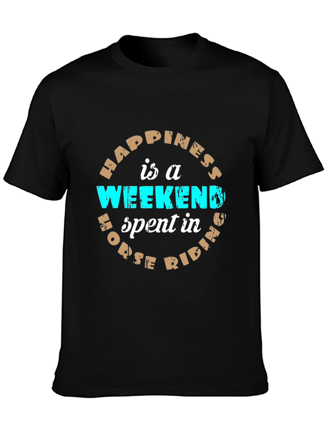 Happiness Horse Riding Weekend Graphic Tee