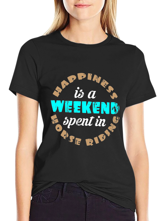 Happiness Horse Riding Weekend Graphic Tee