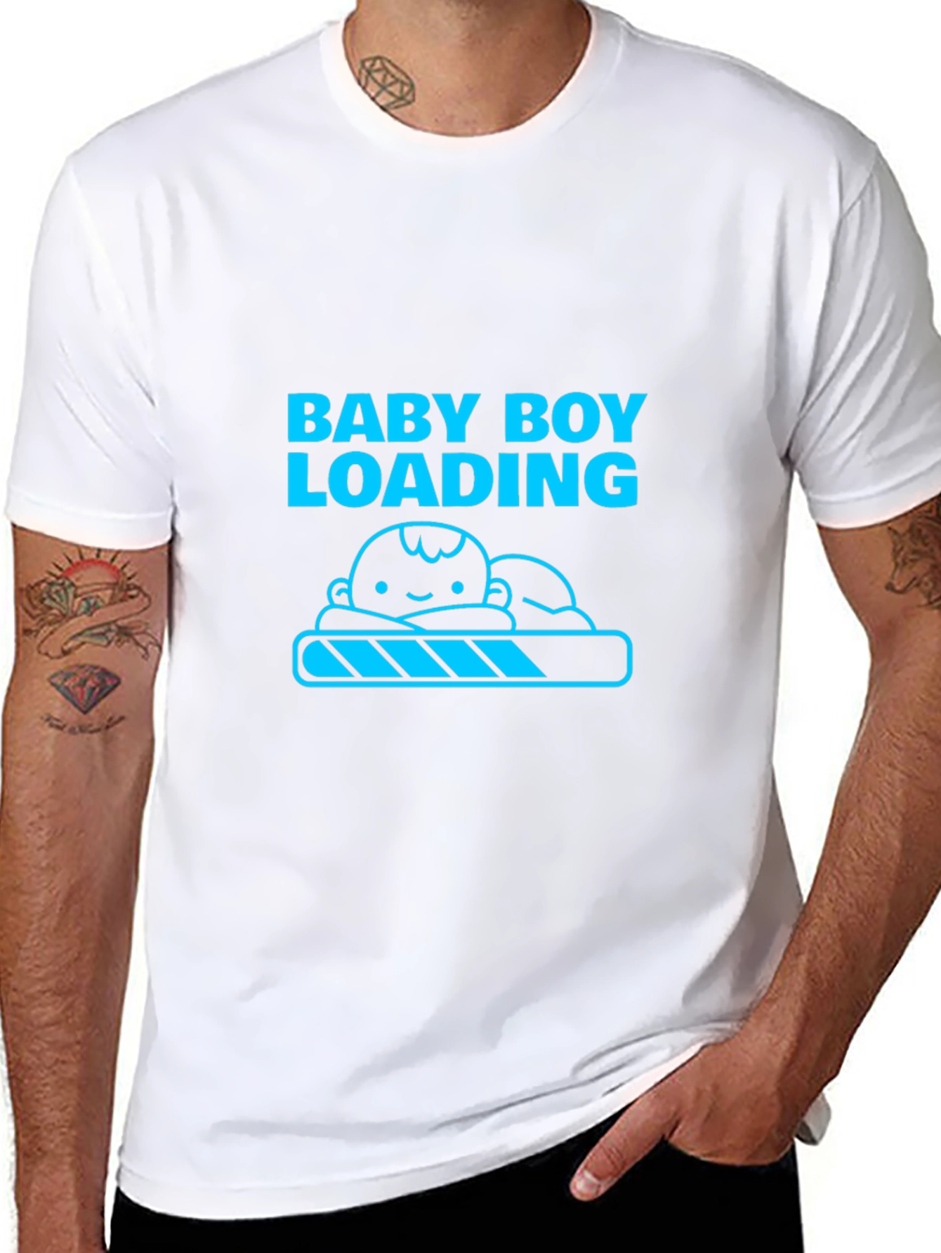 Baby Boy Loading Tee - Expecting Dad Shirt