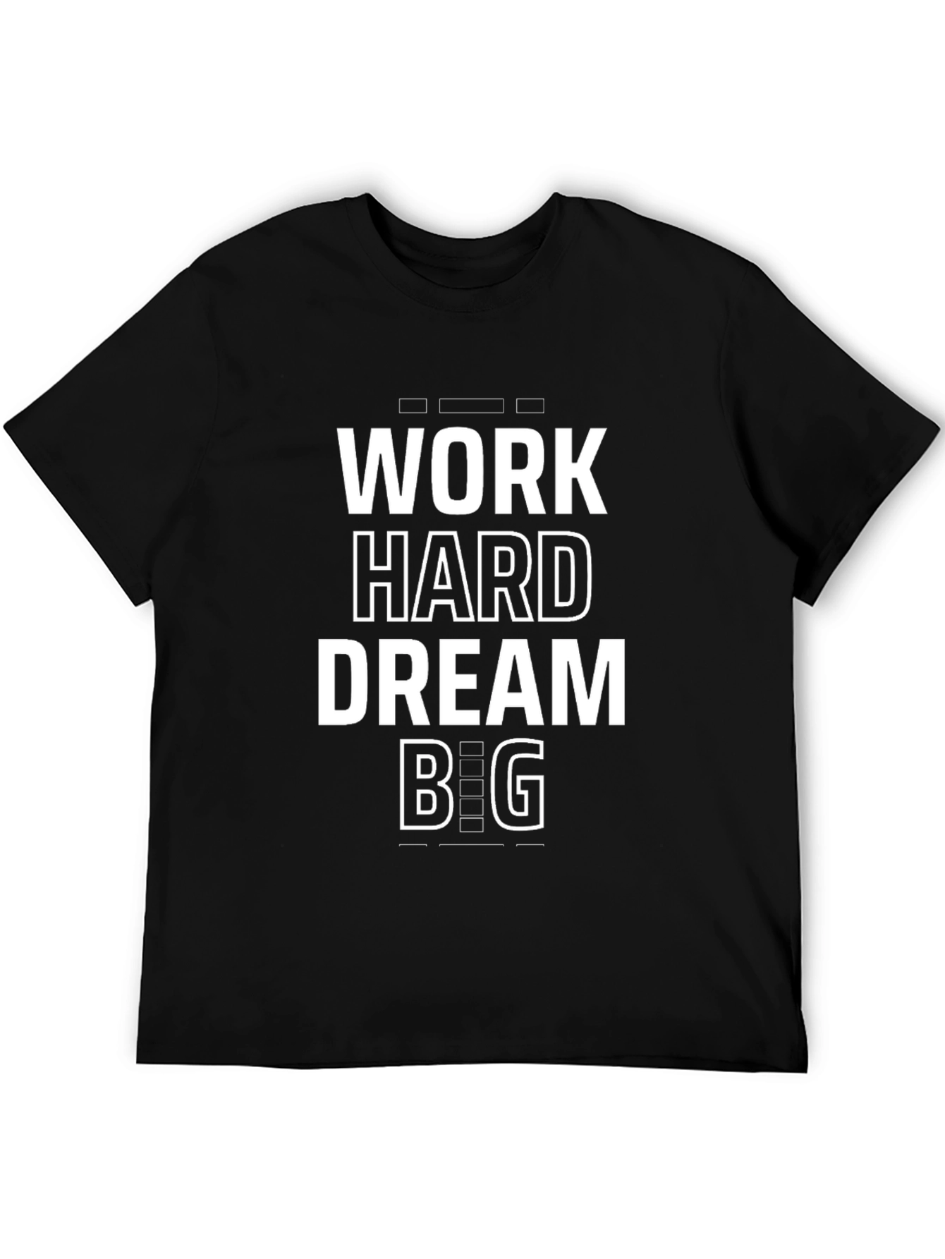 Work Hard Dream Big Black Graphic Tee