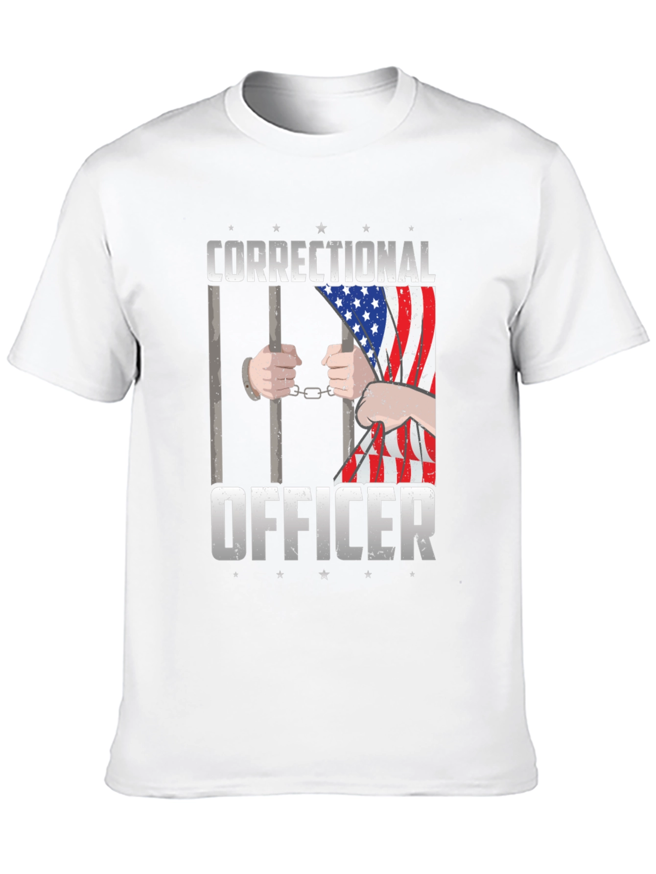 Correctional Officer American Flag Graphic T-Shirt
