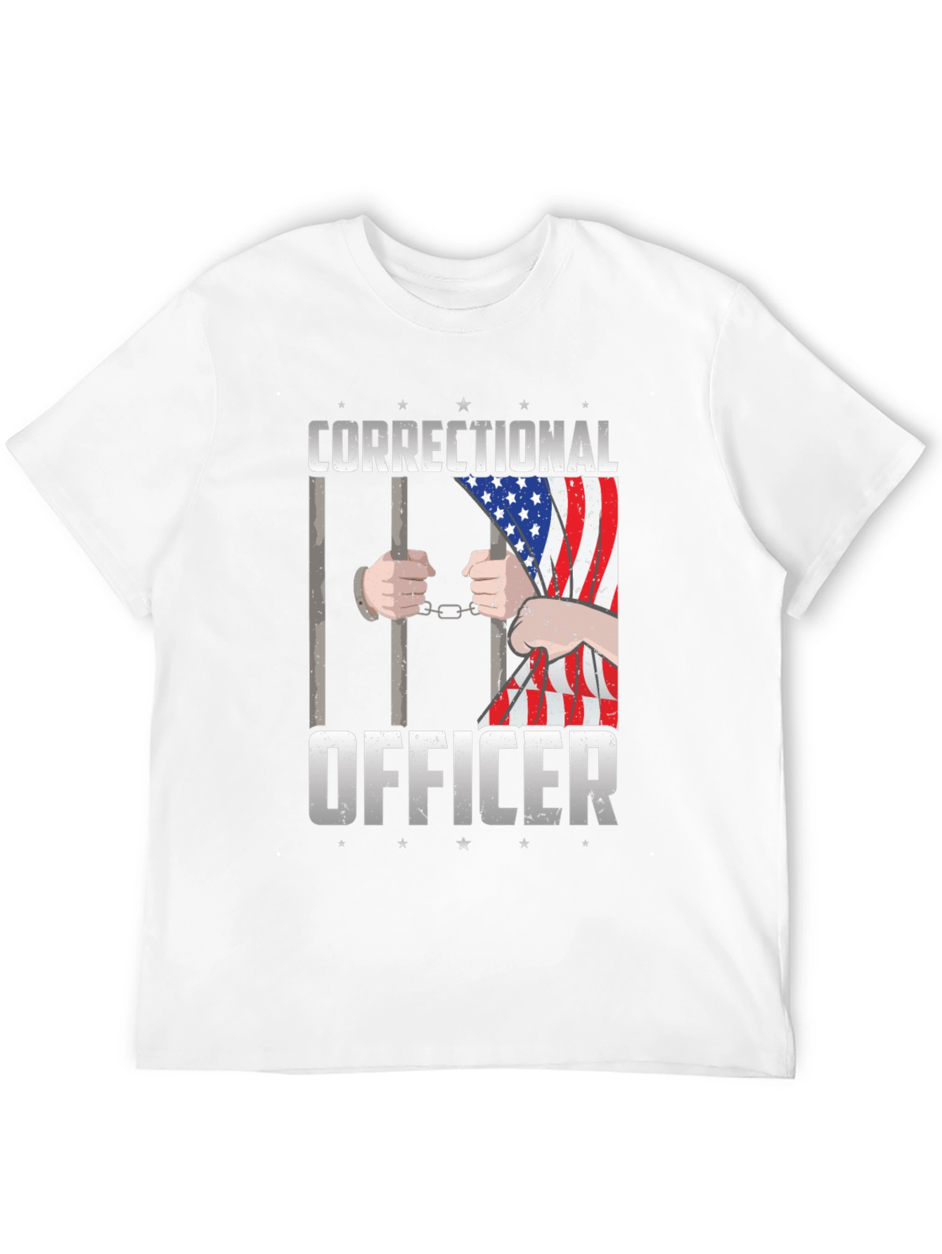 Correctional Officer American Flag Graphic T-Shirt