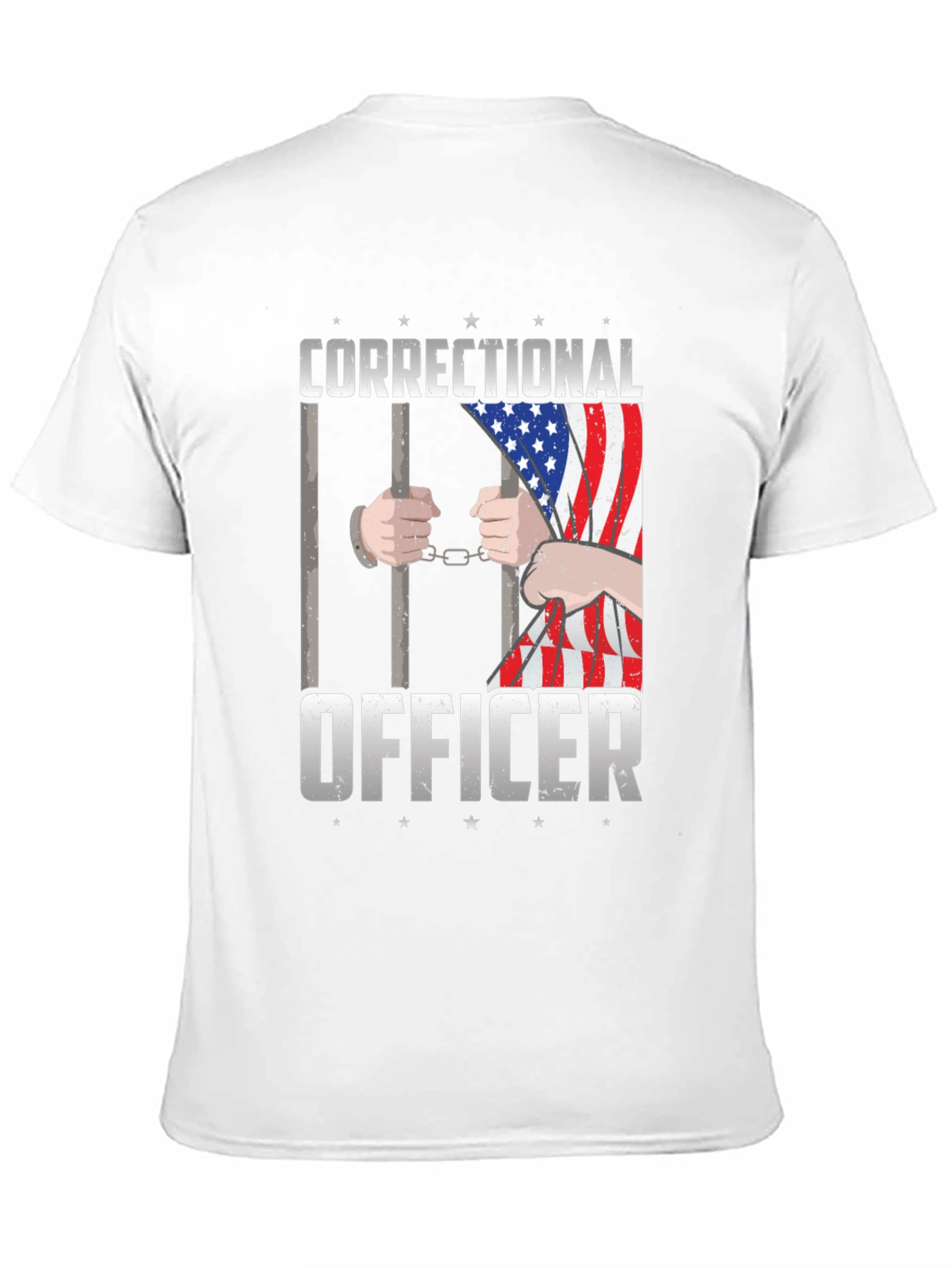Correctional Officer American Flag Graphic T-Shirt