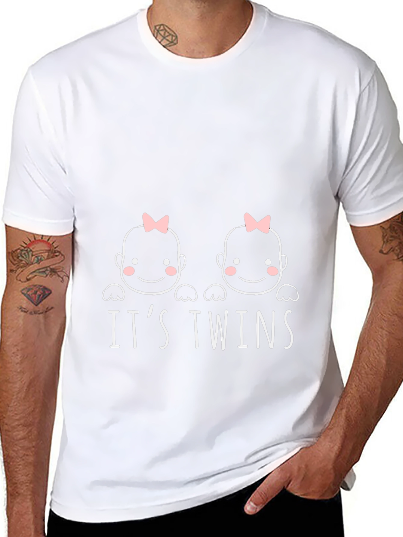 Its Twins Graphic Tee - Black Unisex T-Shirt
