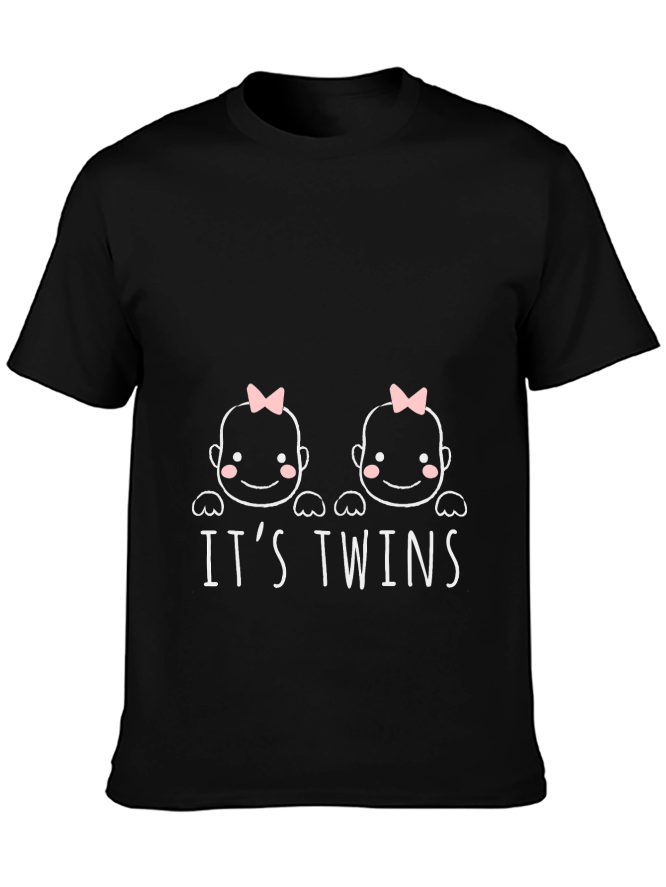 Its Twins Graphic Tee - Black Unisex T-Shirt