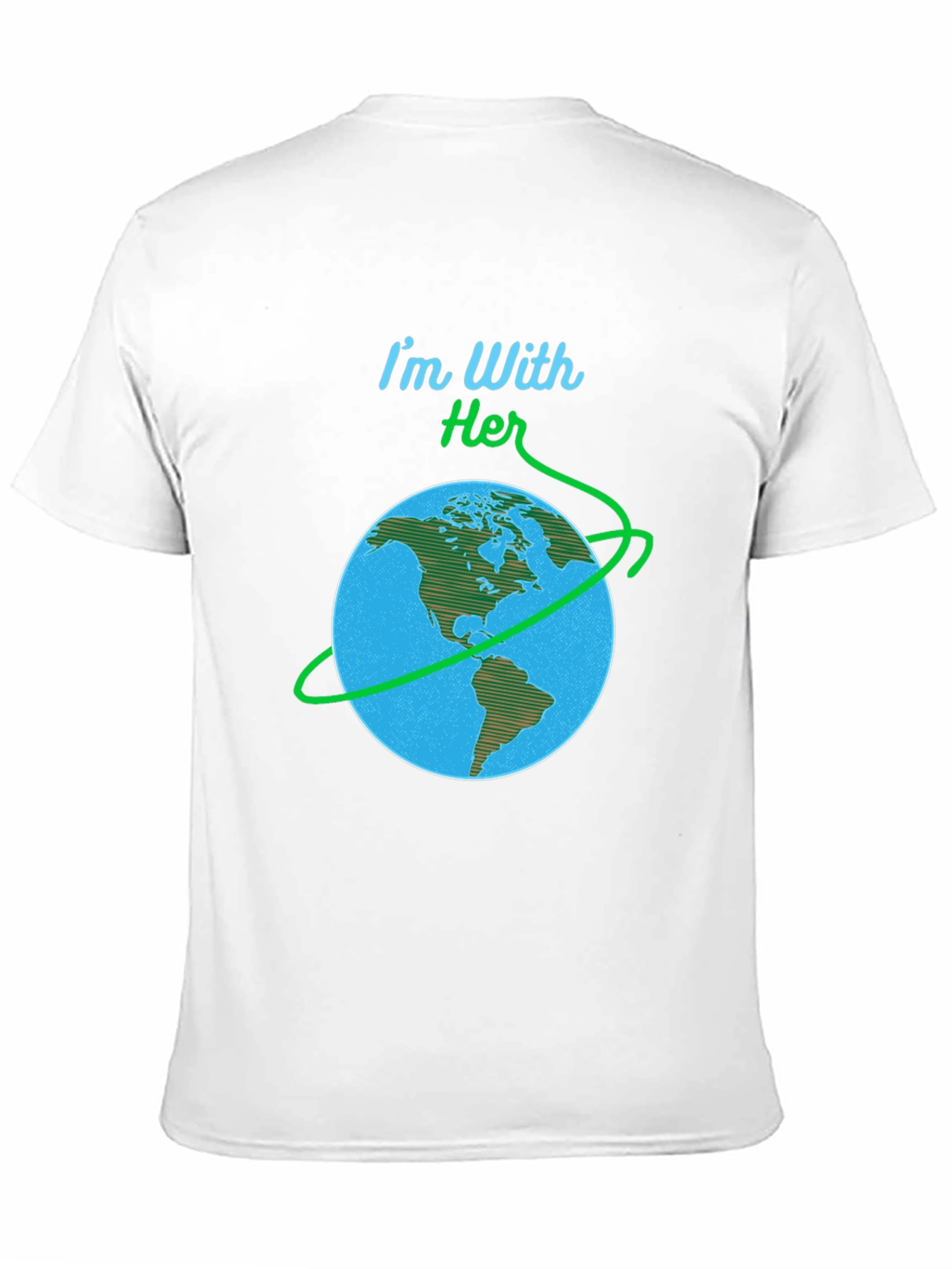Im With Her Earth Graphic Black T-Shirt