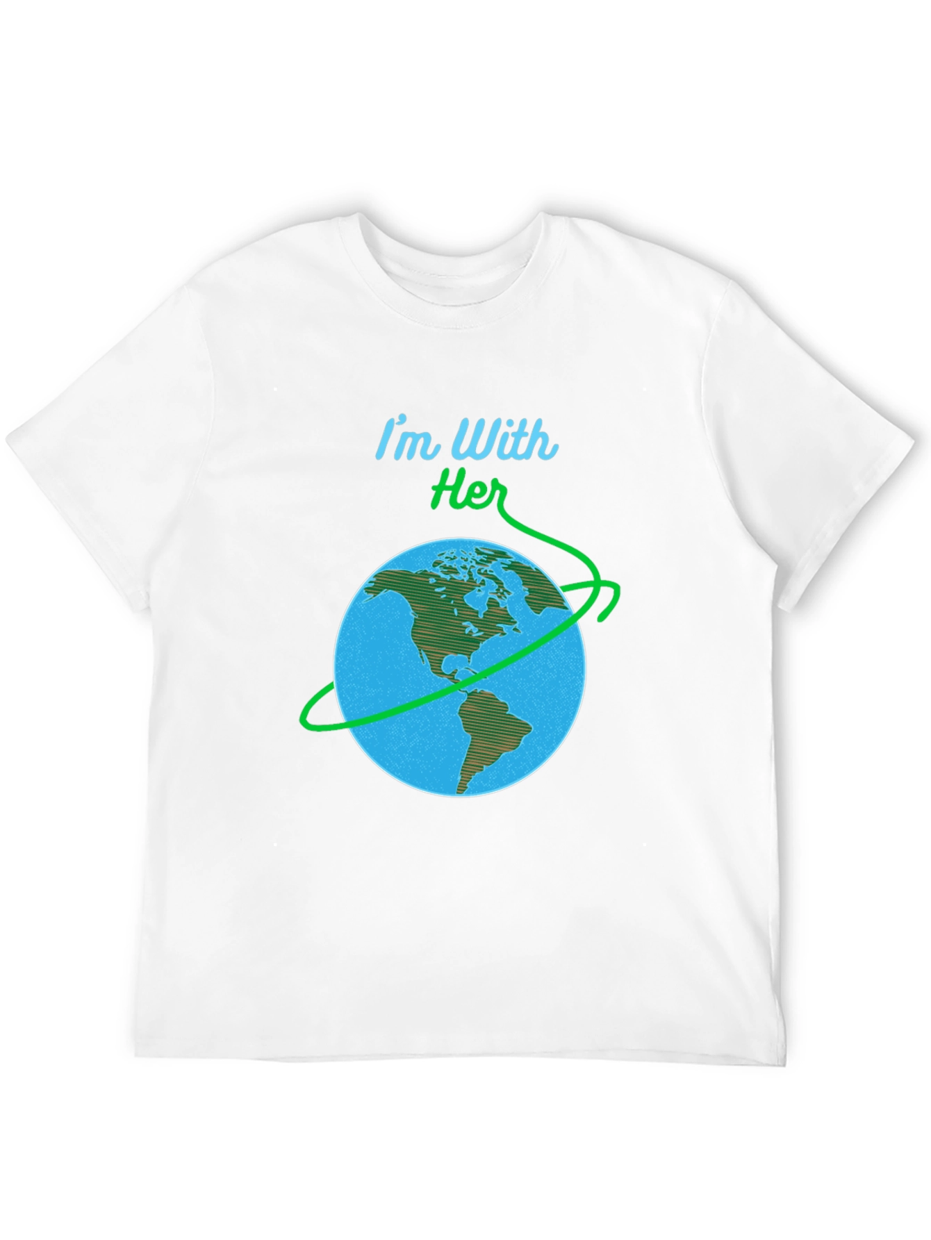 Im With Her Earth Graphic Black T-Shirt