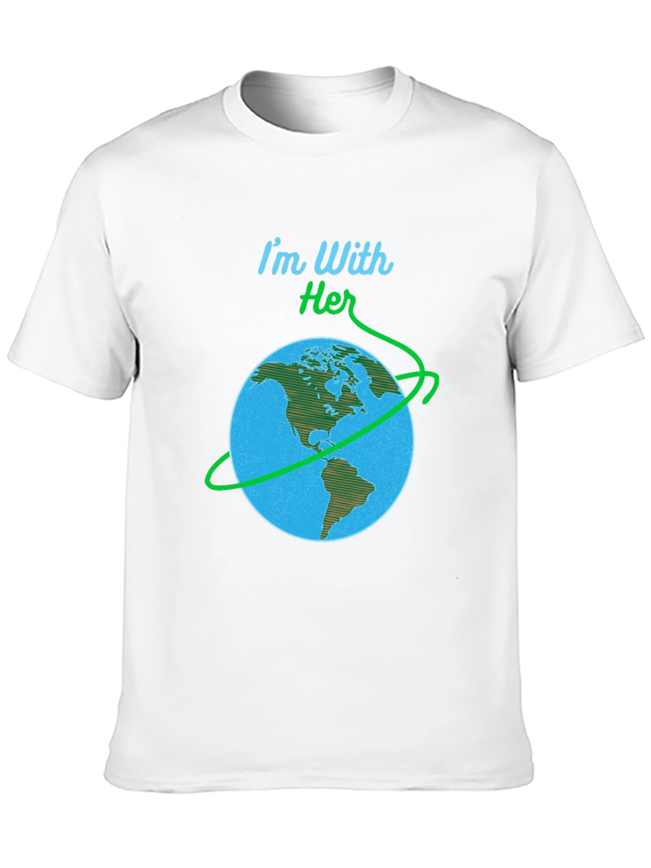 Im With Her Earth Graphic Black T-Shirt
