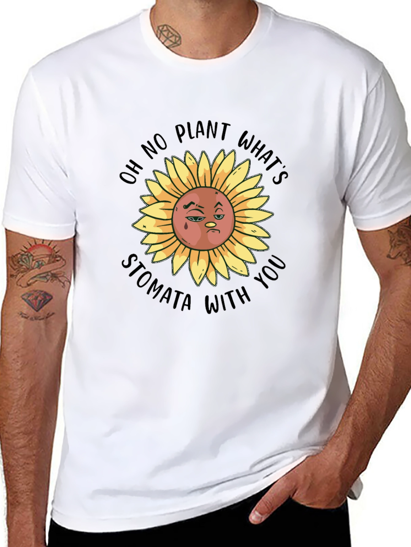 Funny Sunflower Graphic T-Shirt