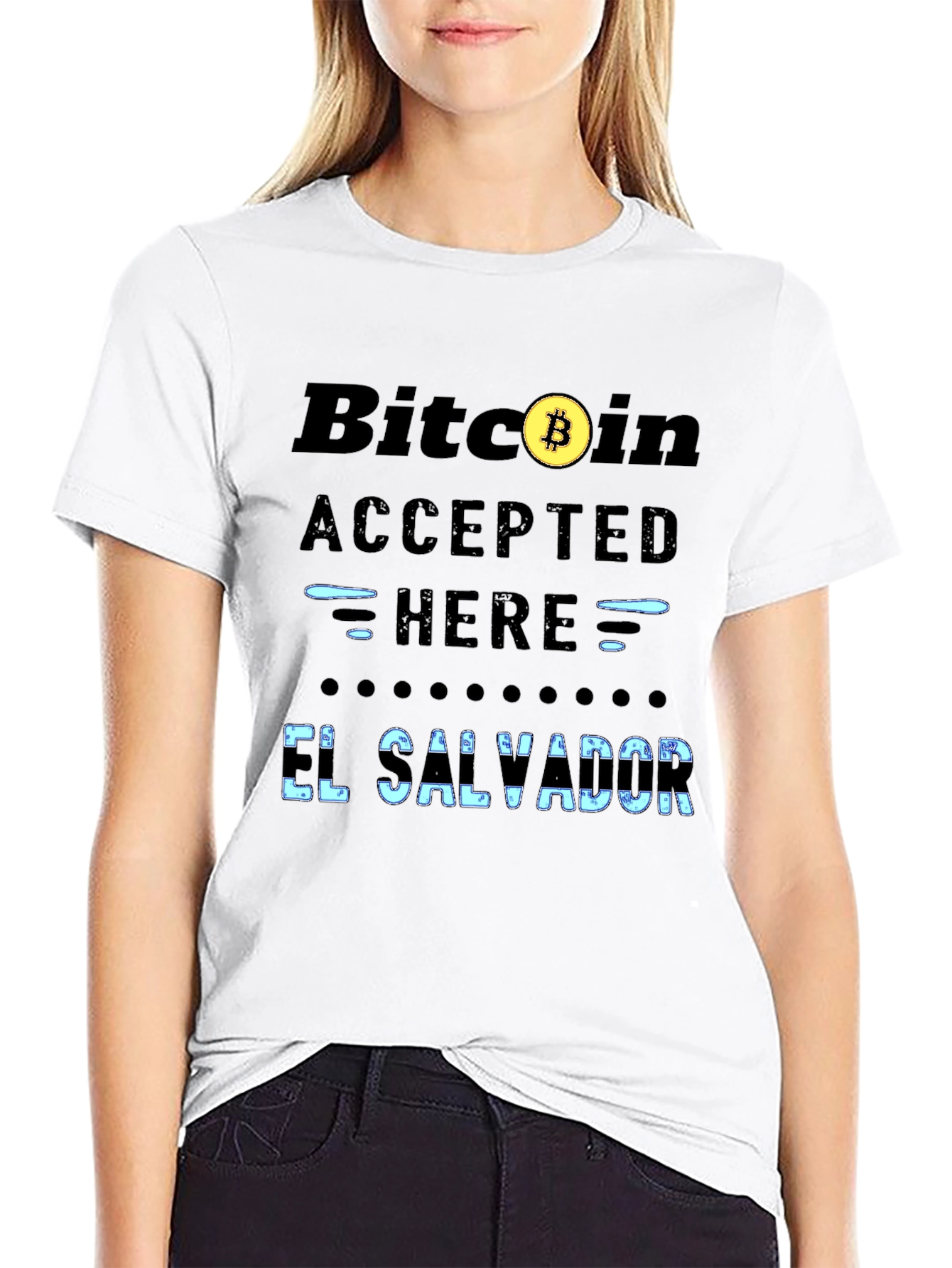 Bitcoin Accepted Here El Salvador T-Shirt