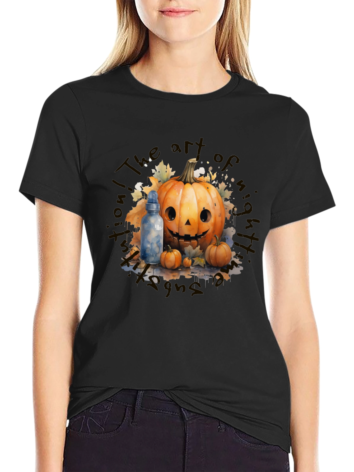 Halloween Art Pumpkin T-Shirt