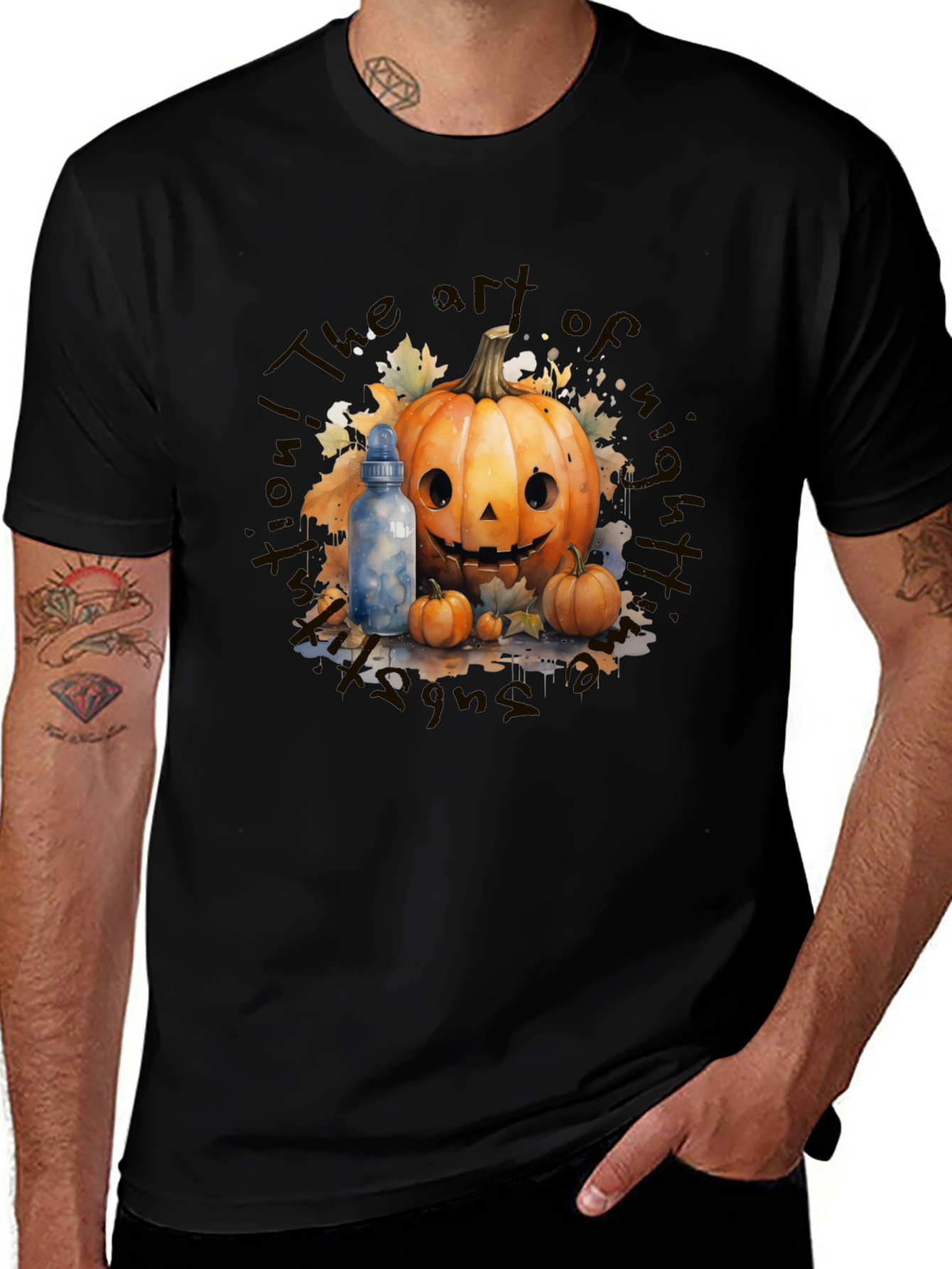 Halloween Art Pumpkin T-Shirt