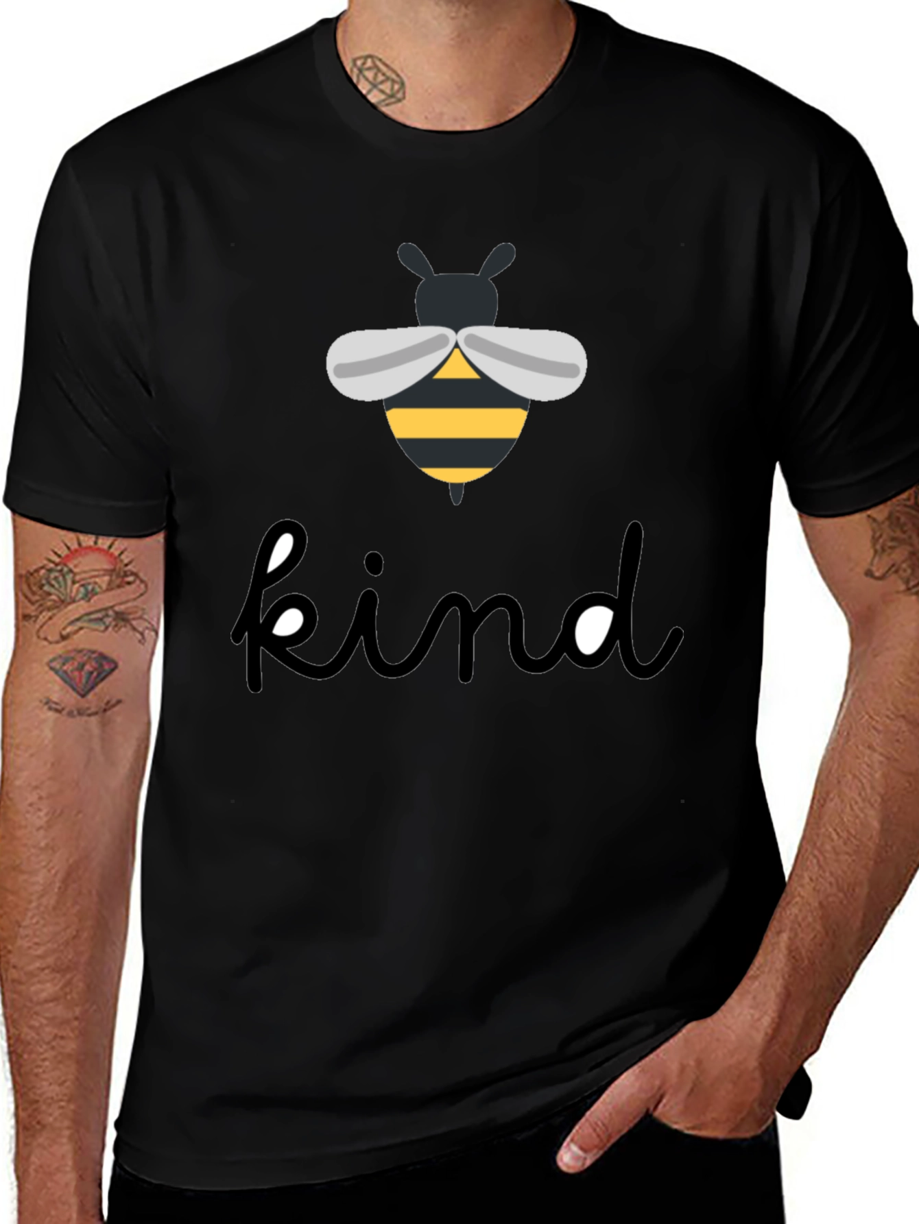 Bee Kind Graphic T-Shirt - Black