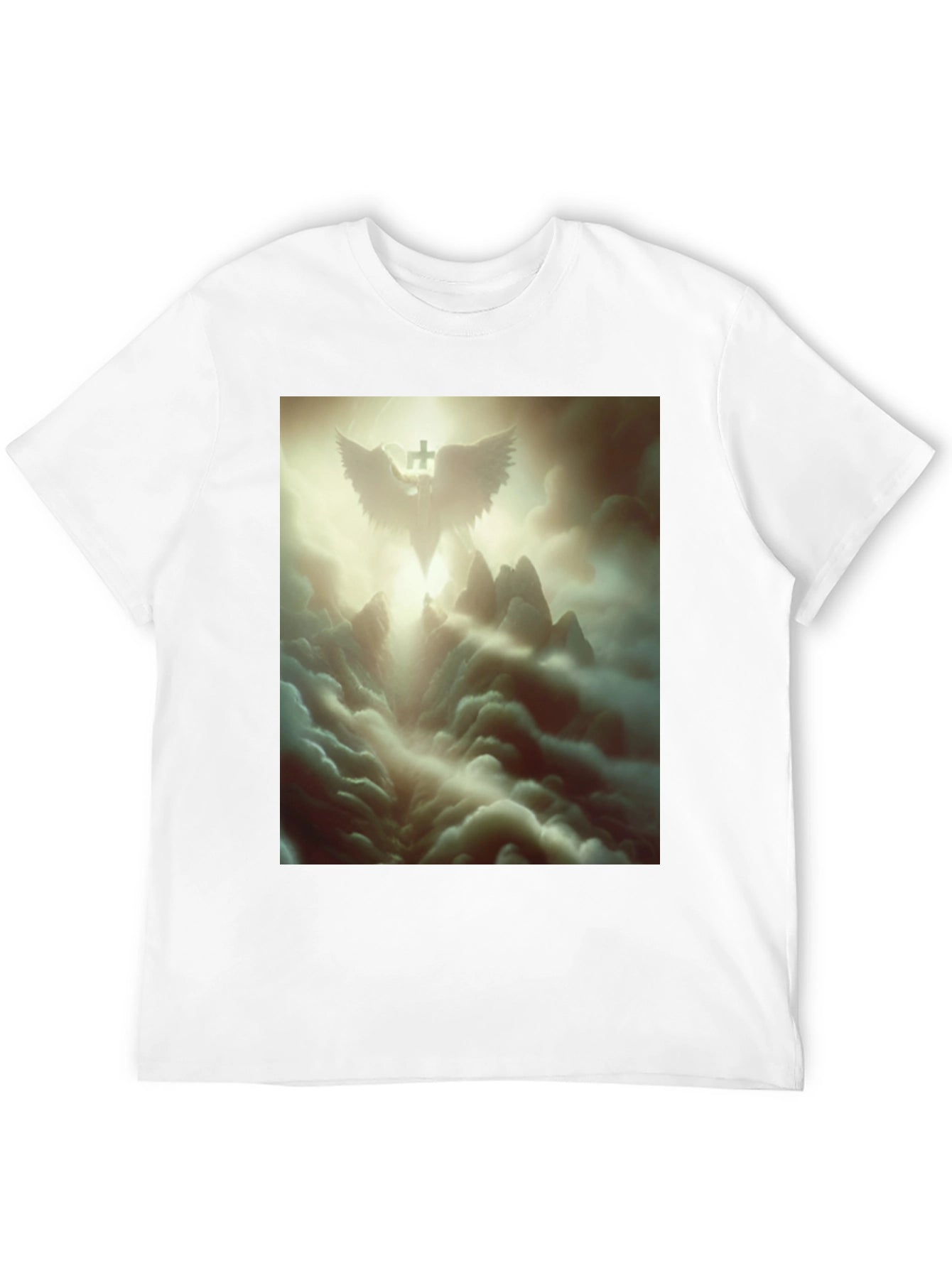 Angel Wings Graphic Print Black T-Shirt