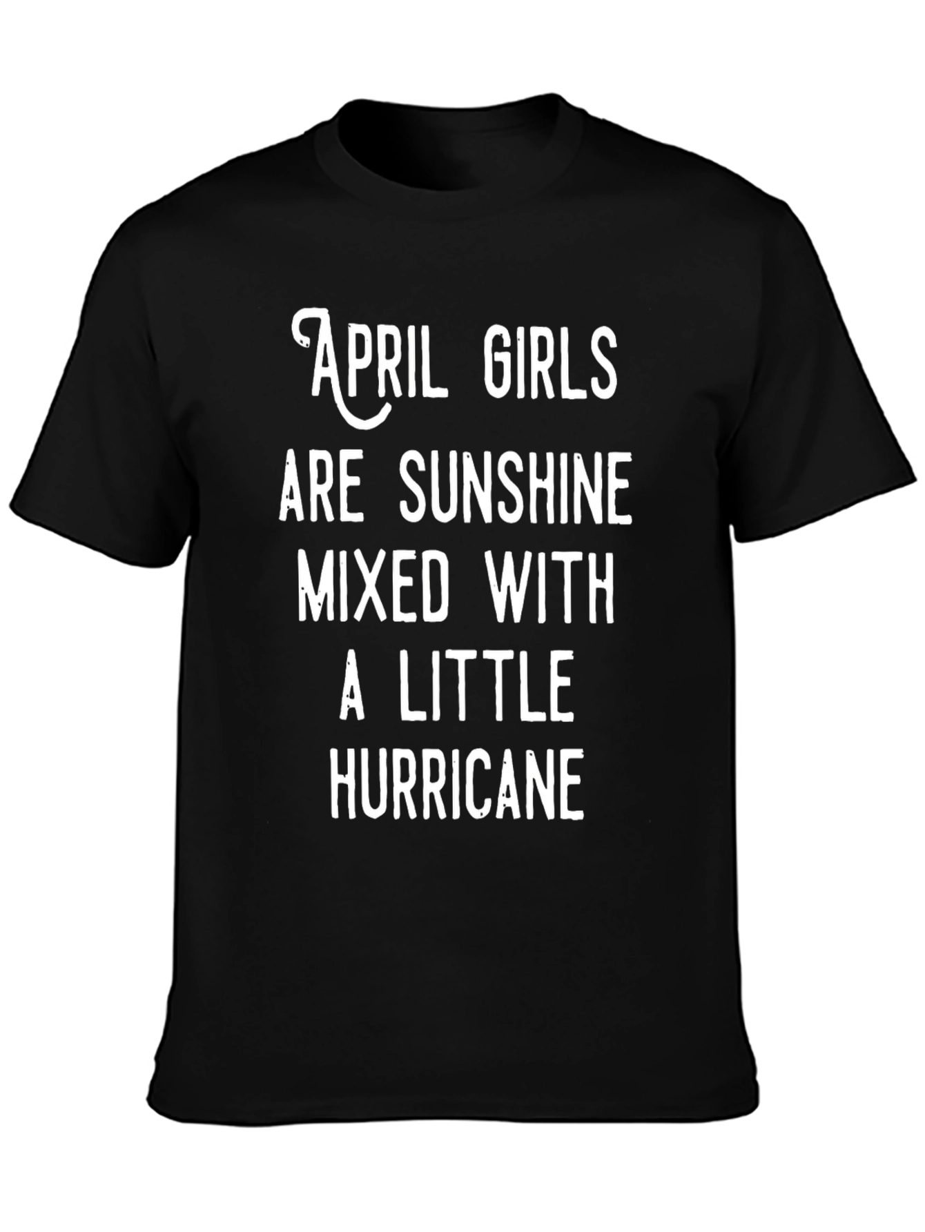 April Girls Sunshine Hurricane Black T-Shirt