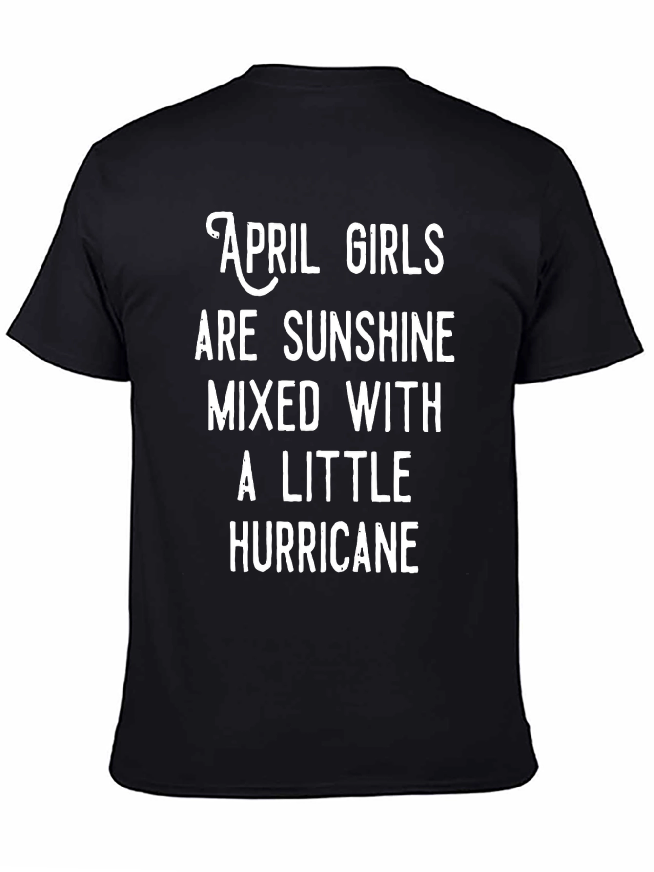 April Girls Sunshine Hurricane Black T-Shirt