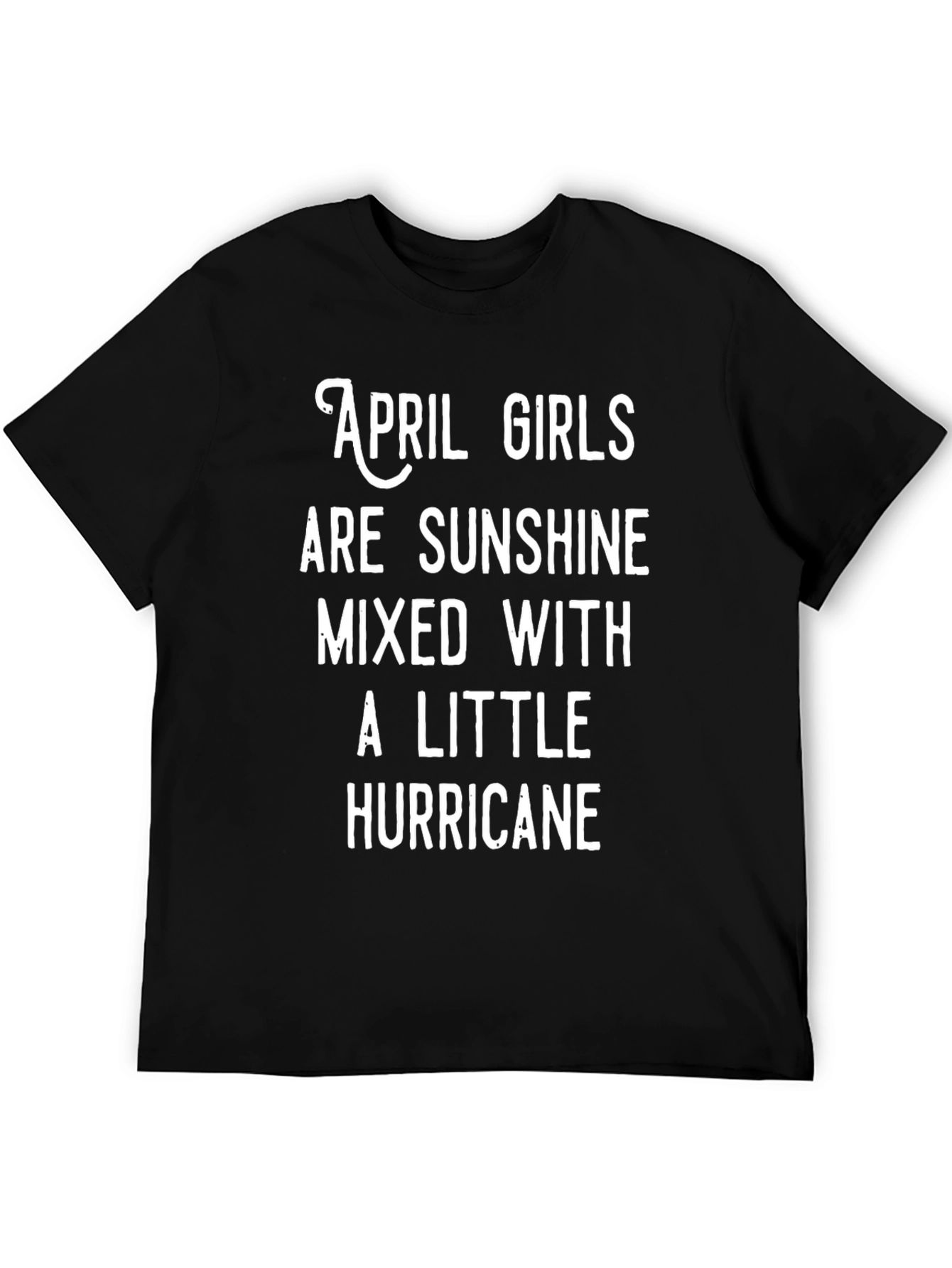 April Girls Sunshine Hurricane Black T-Shirt
