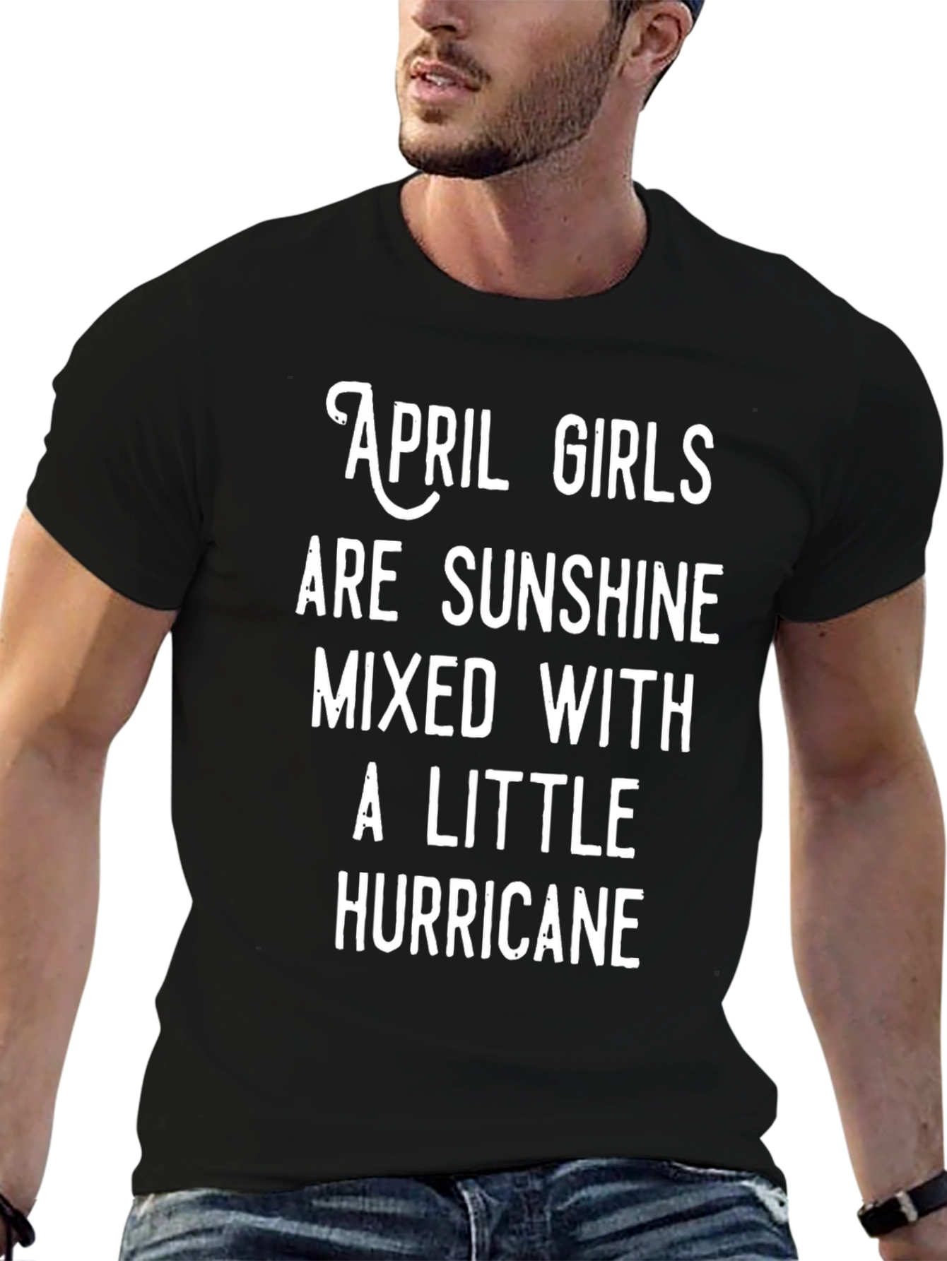 April Girls Sunshine Hurricane Black T-Shirt
