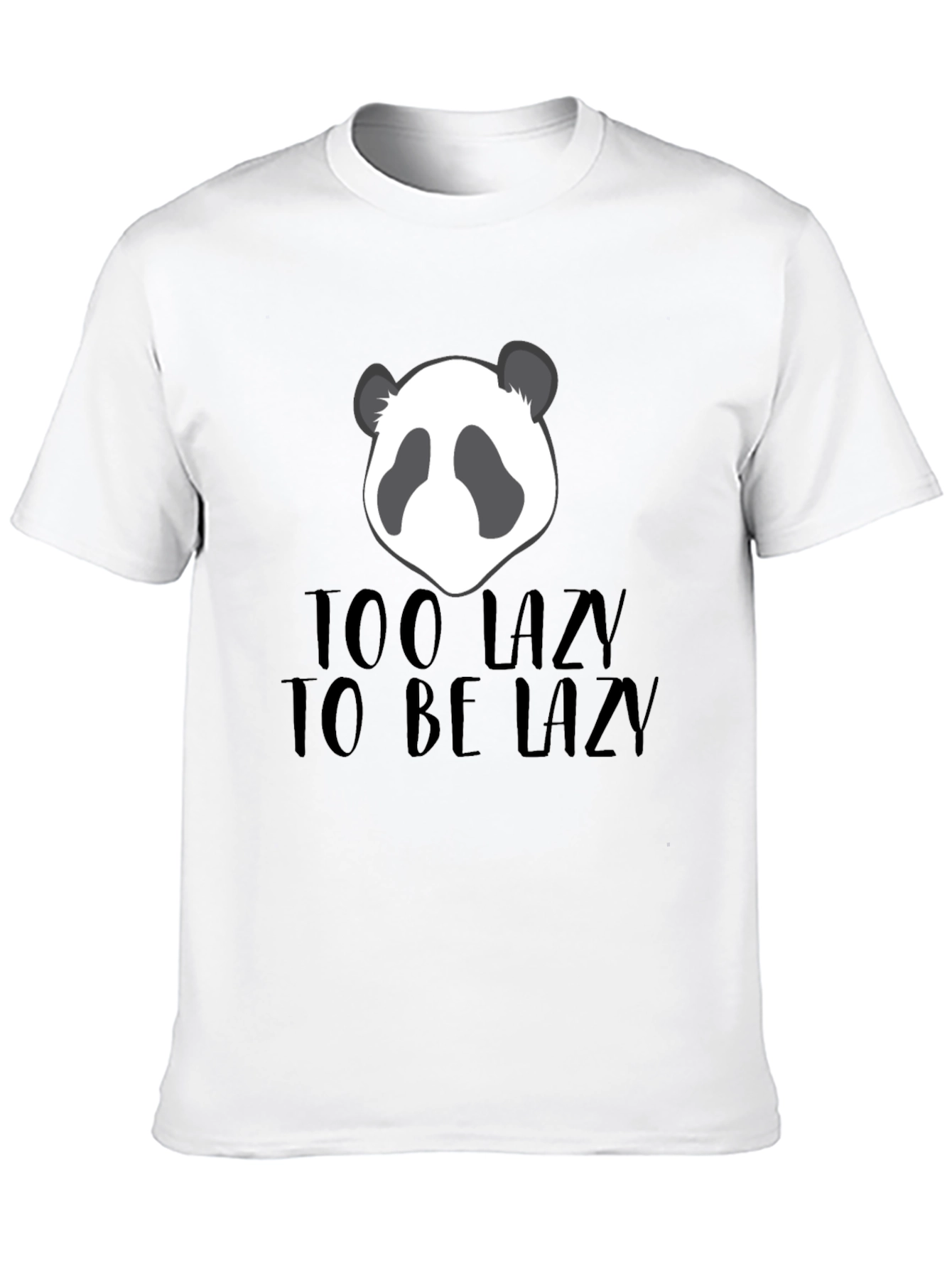 Too Lazy Panda Graphic Tee - Mens Black T-Shirt