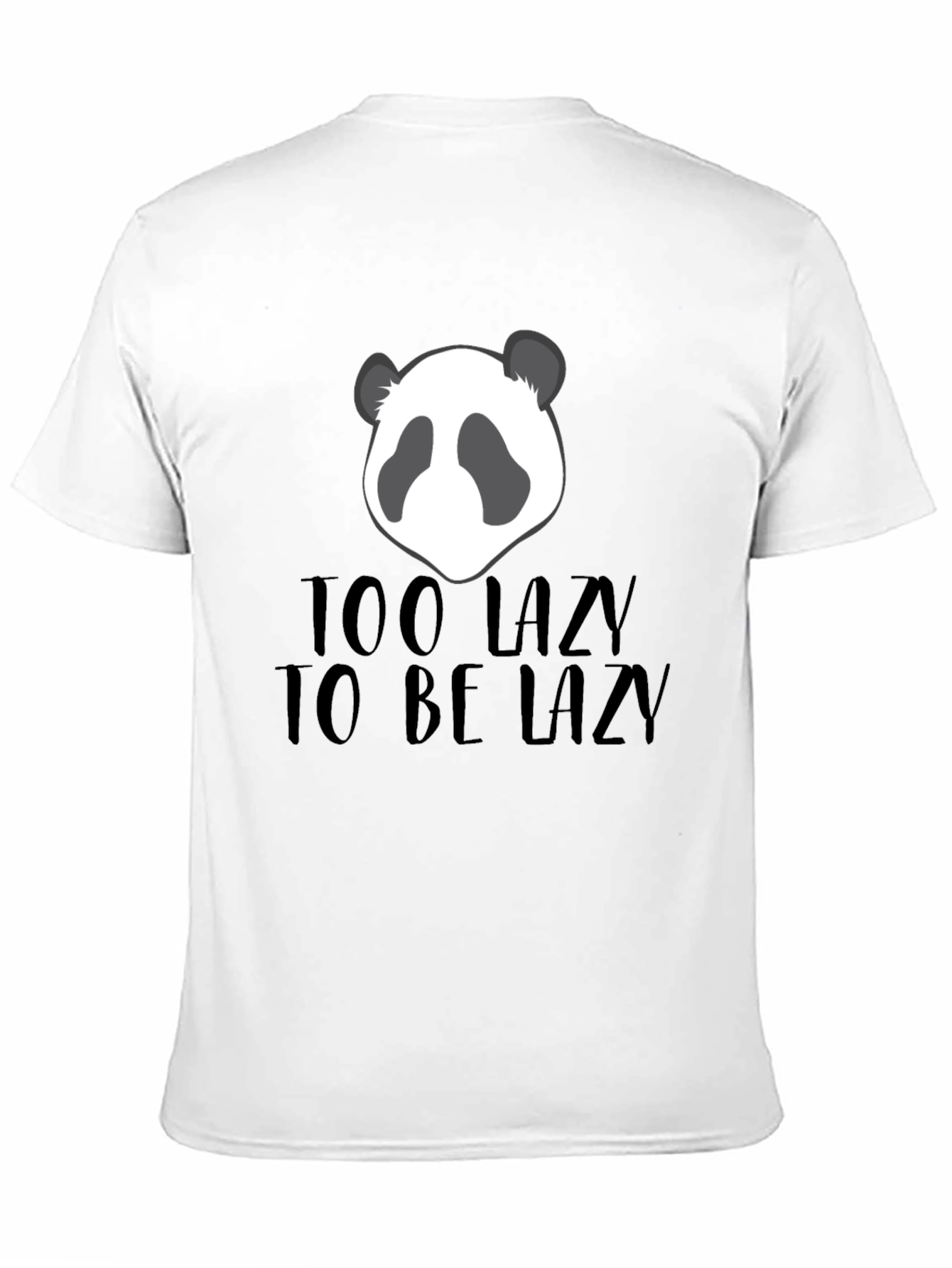 Too Lazy Panda Graphic Tee - Mens Black T-Shirt