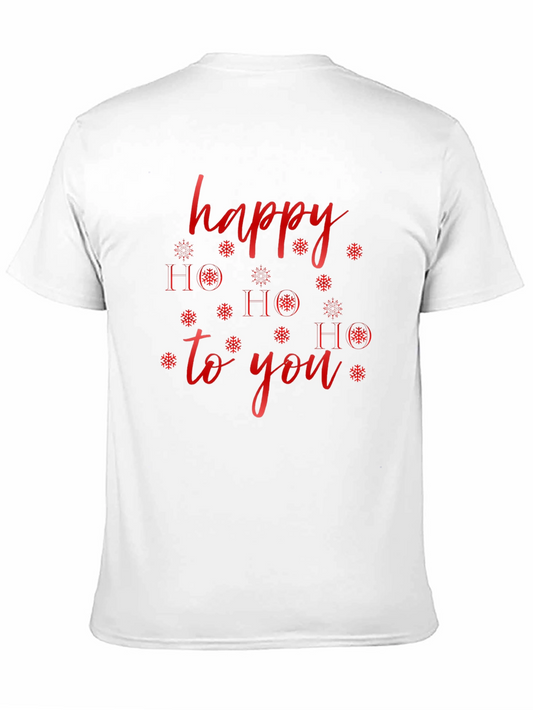Happy HO HO HO to You Black Holiday T-Shirt