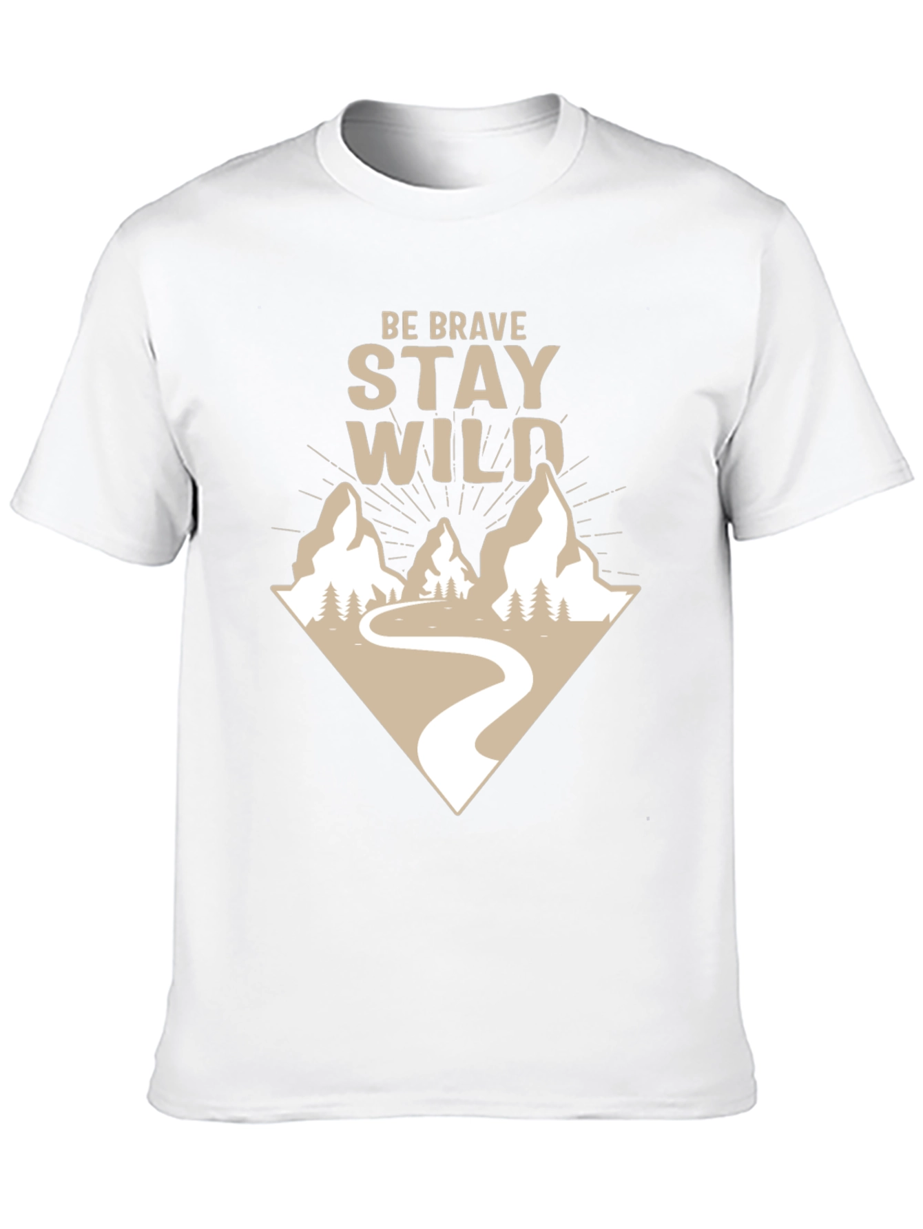 Be Brave Stay Wild Adventure Graphic Tee - Black