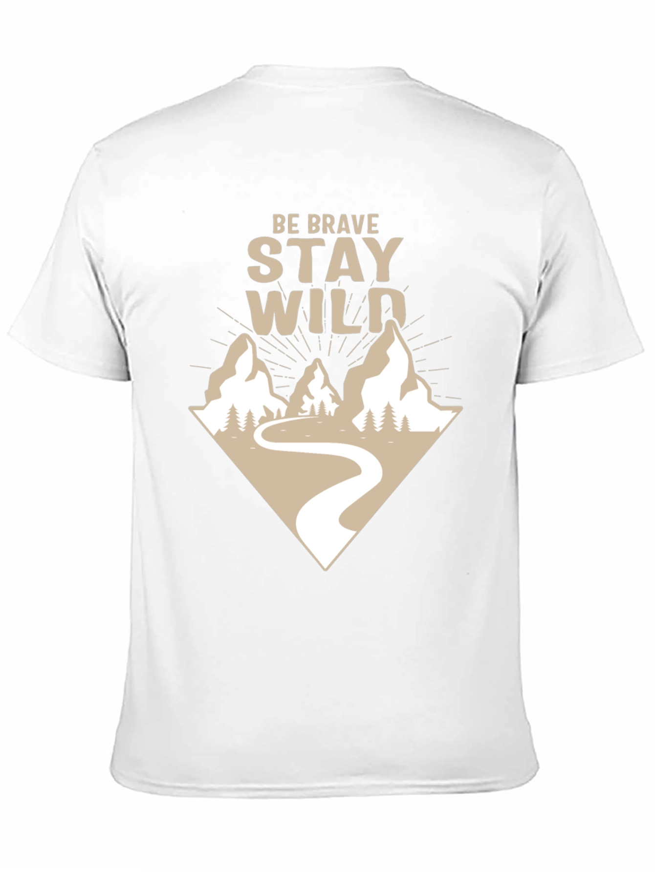 Be Brave Stay Wild Adventure Graphic Tee - Black