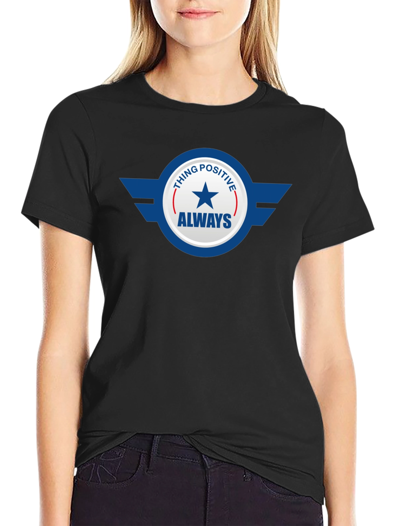 Think Positive Always Graphic T-Shirt