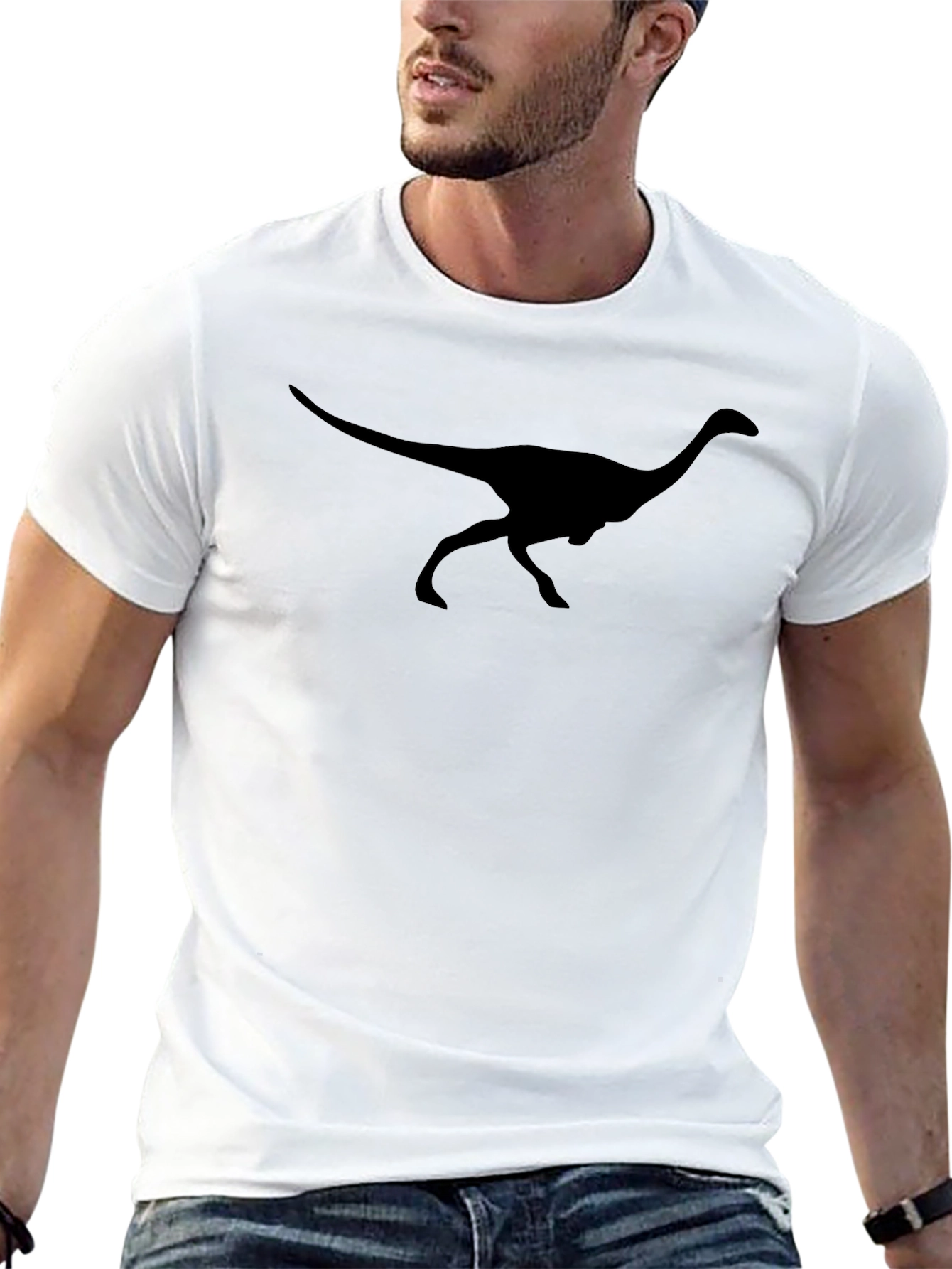 Dinosaur Silhouette T-Shirt - Black