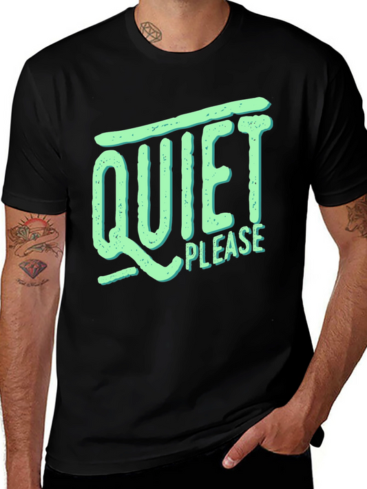 Quiet Please Graphic Tee - Relaxed Comfort