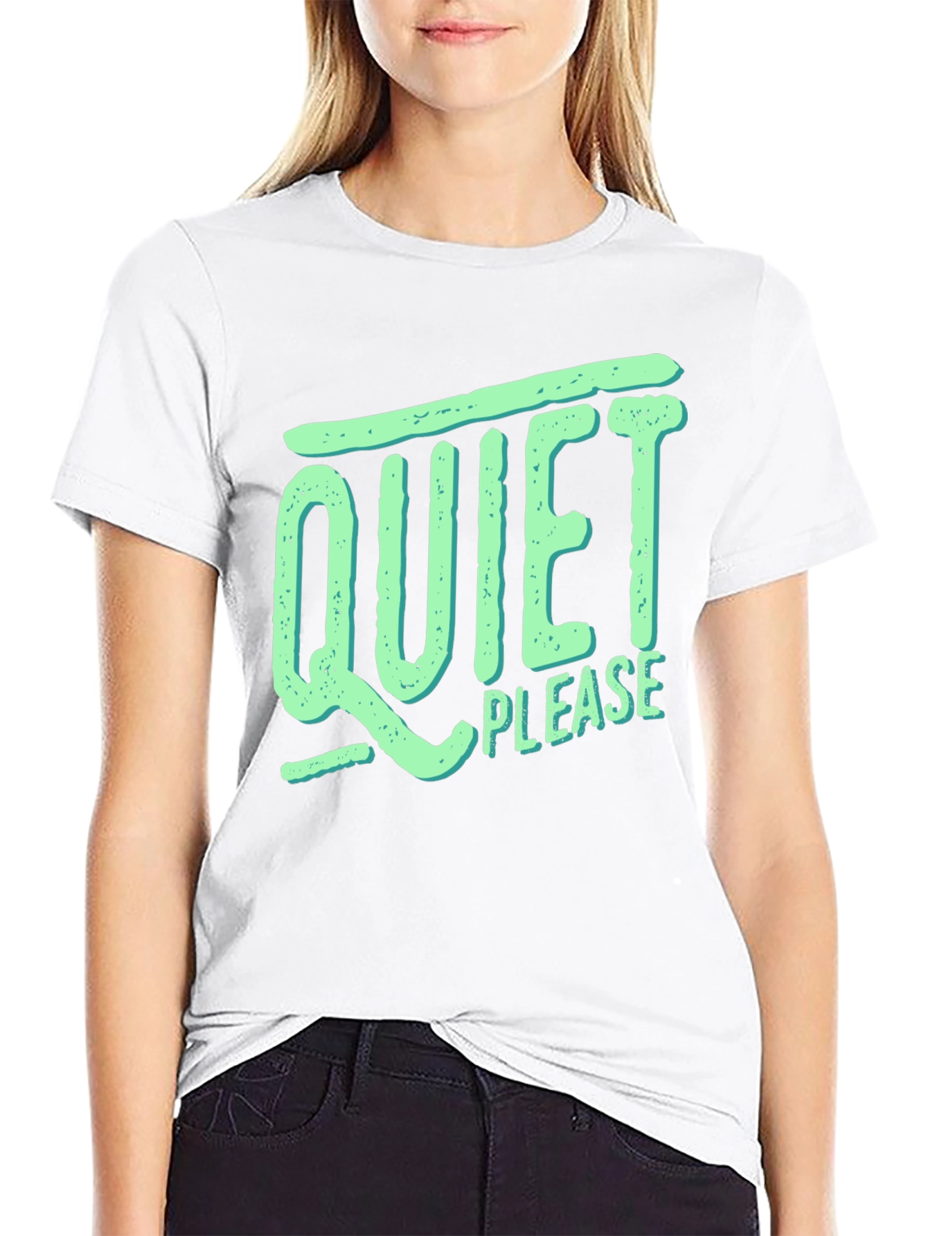 Quiet Please Graphic Tee - Relaxed Comfort