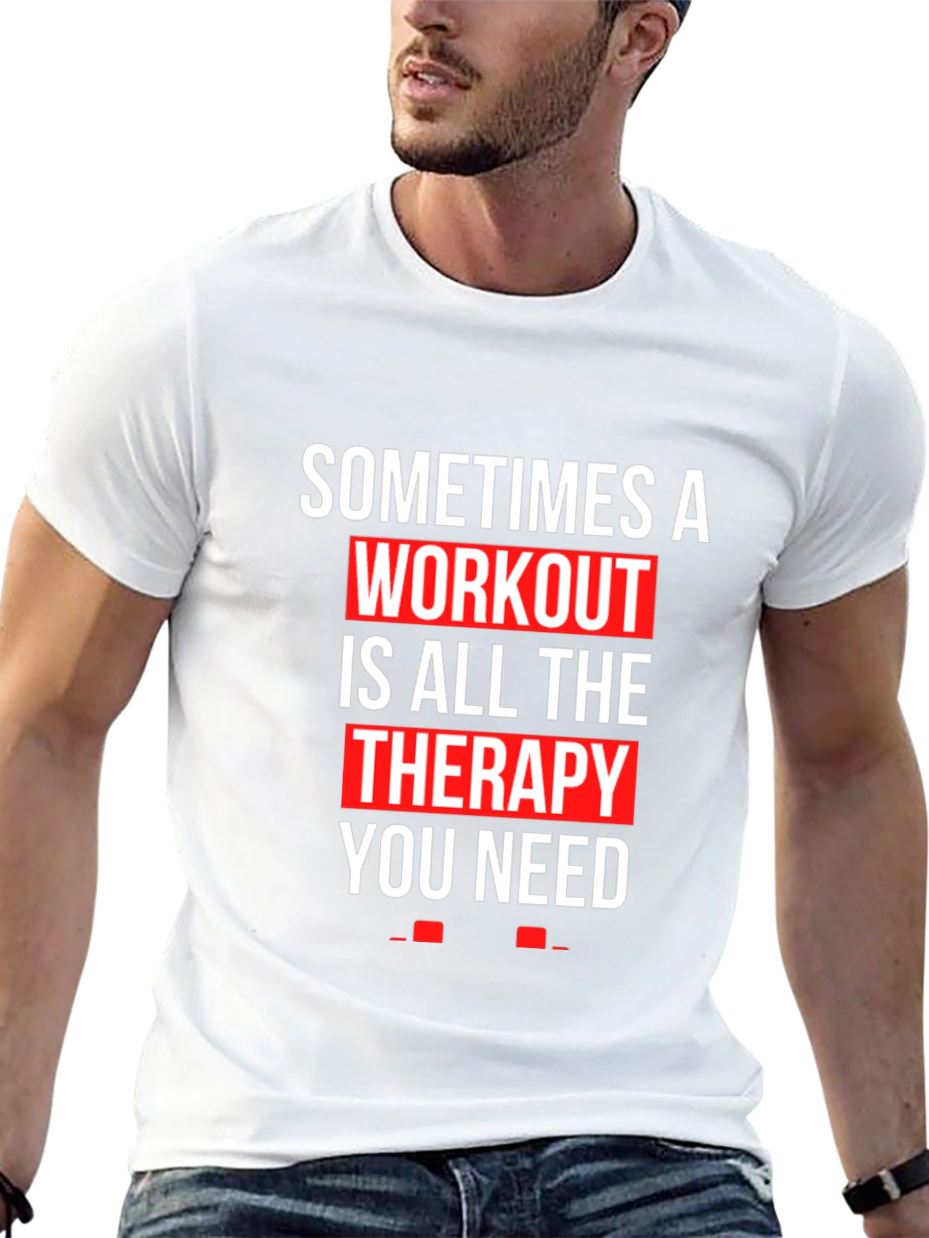 Workout Therapy T-Shirt - Motivational Gym Apparel