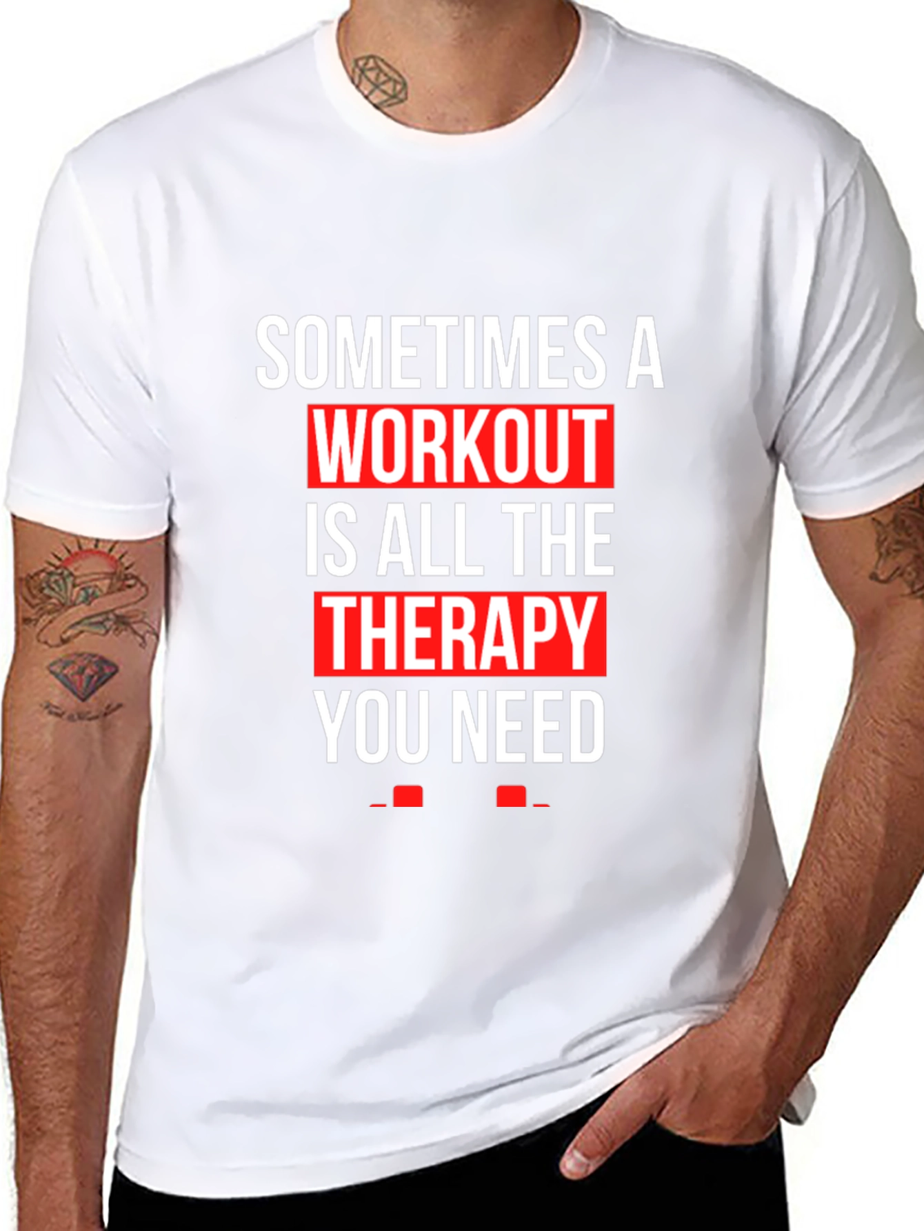Workout Therapy T-Shirt - Motivational Gym Apparel