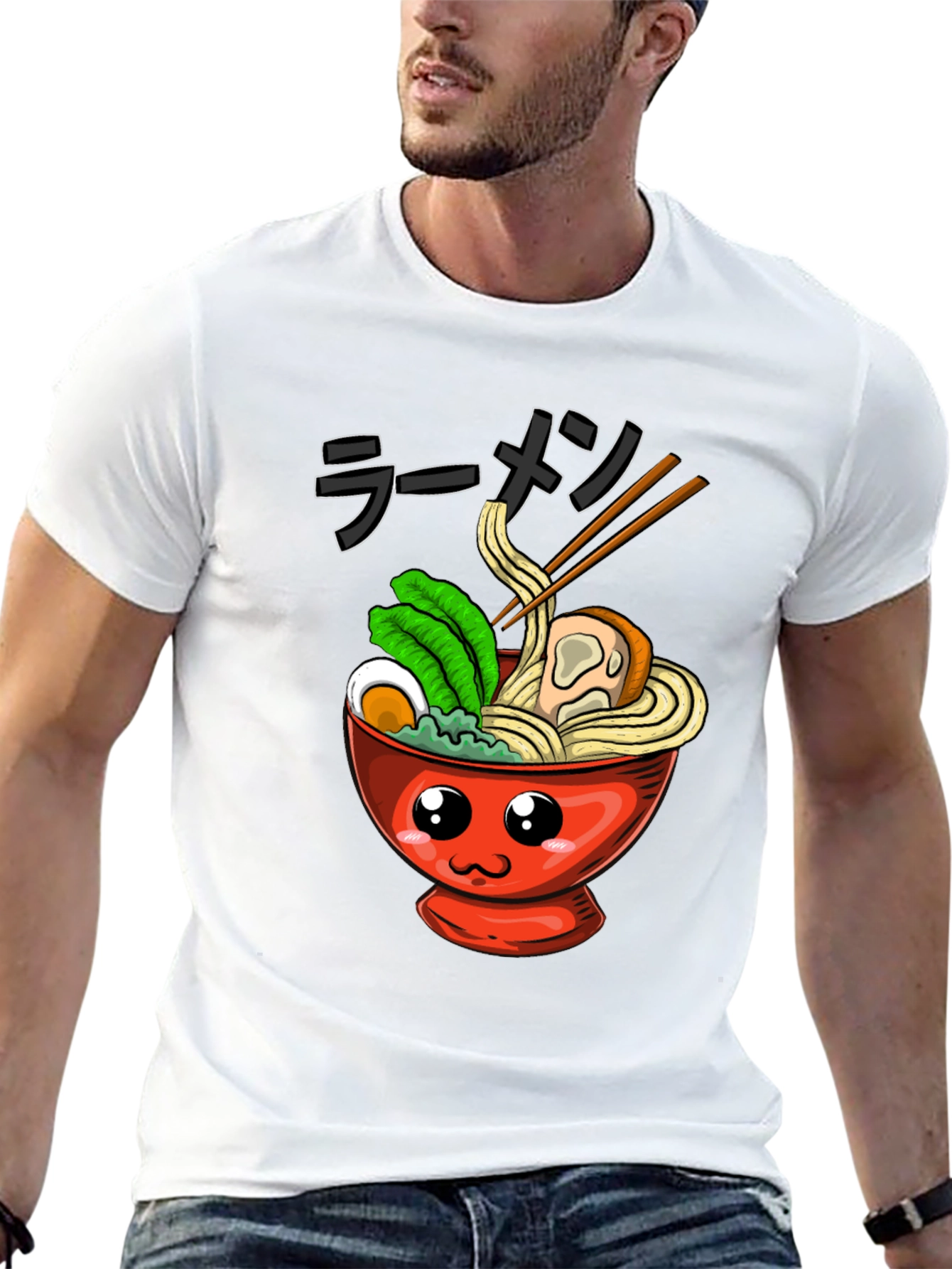 Kawaii Ramen Bowl T-Shirt - Anime Food Tee