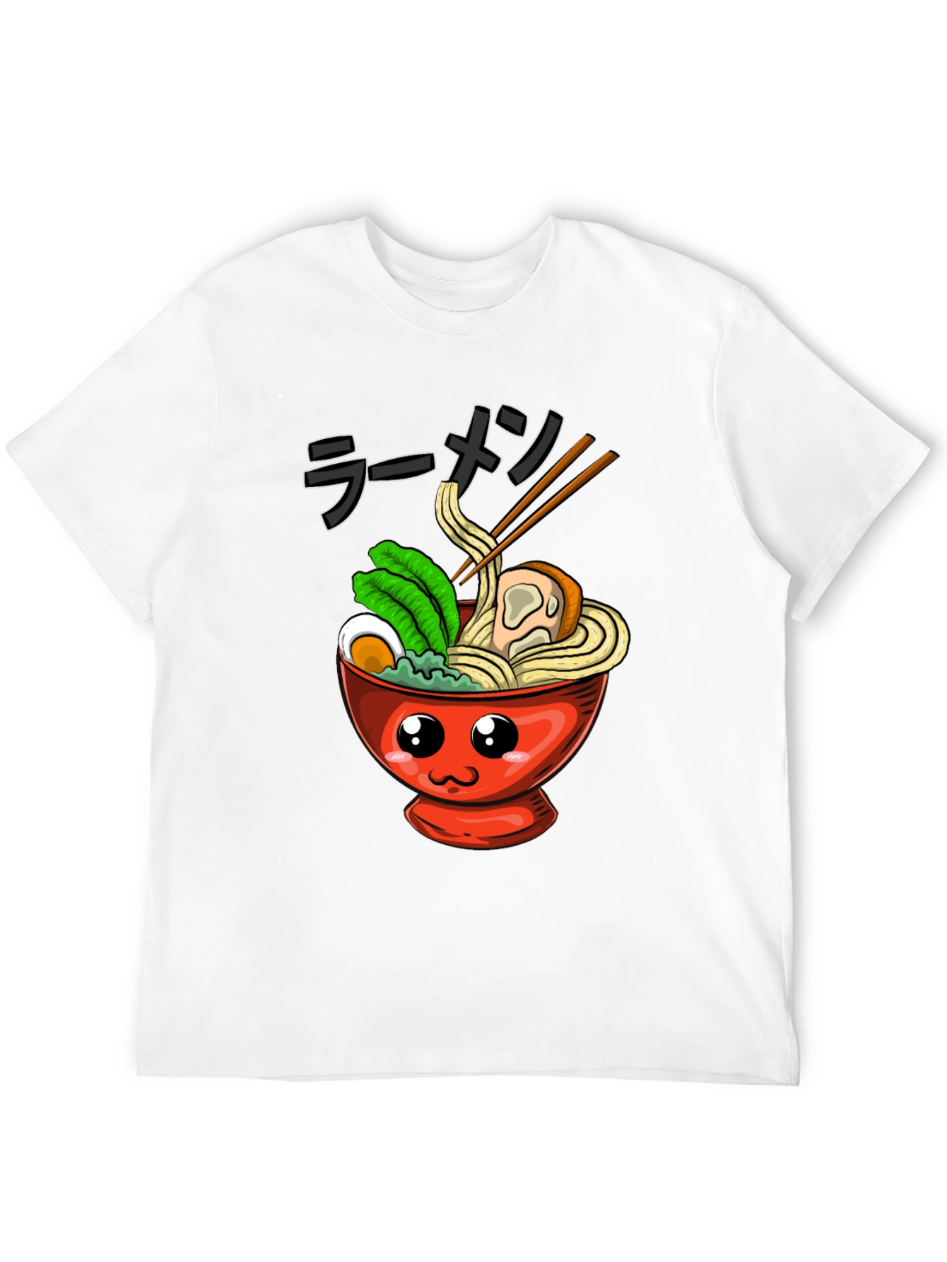 Kawaii Ramen Bowl T-Shirt - Anime Food Tee