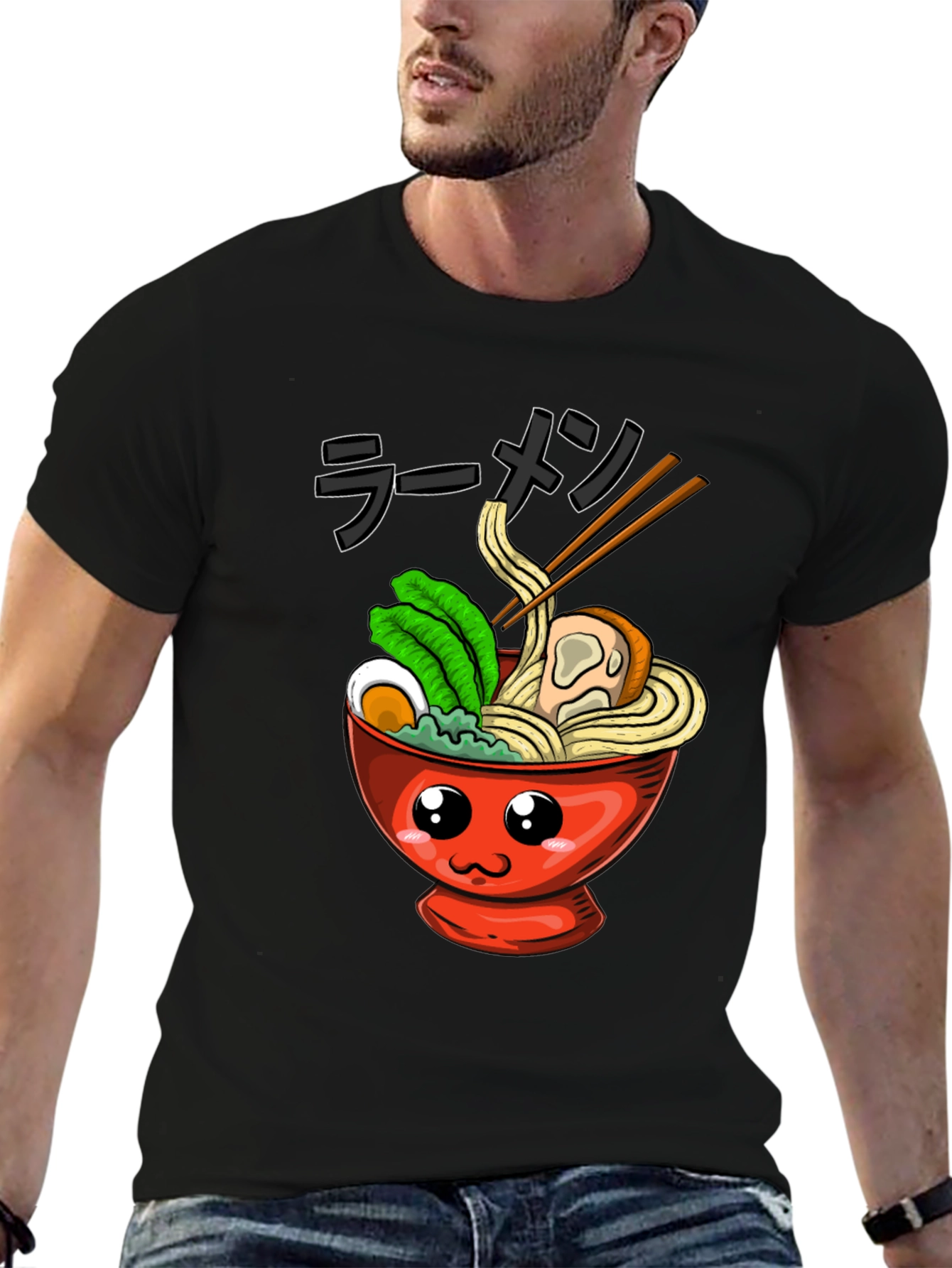 Kawaii Ramen Bowl T-Shirt - Anime Food Tee